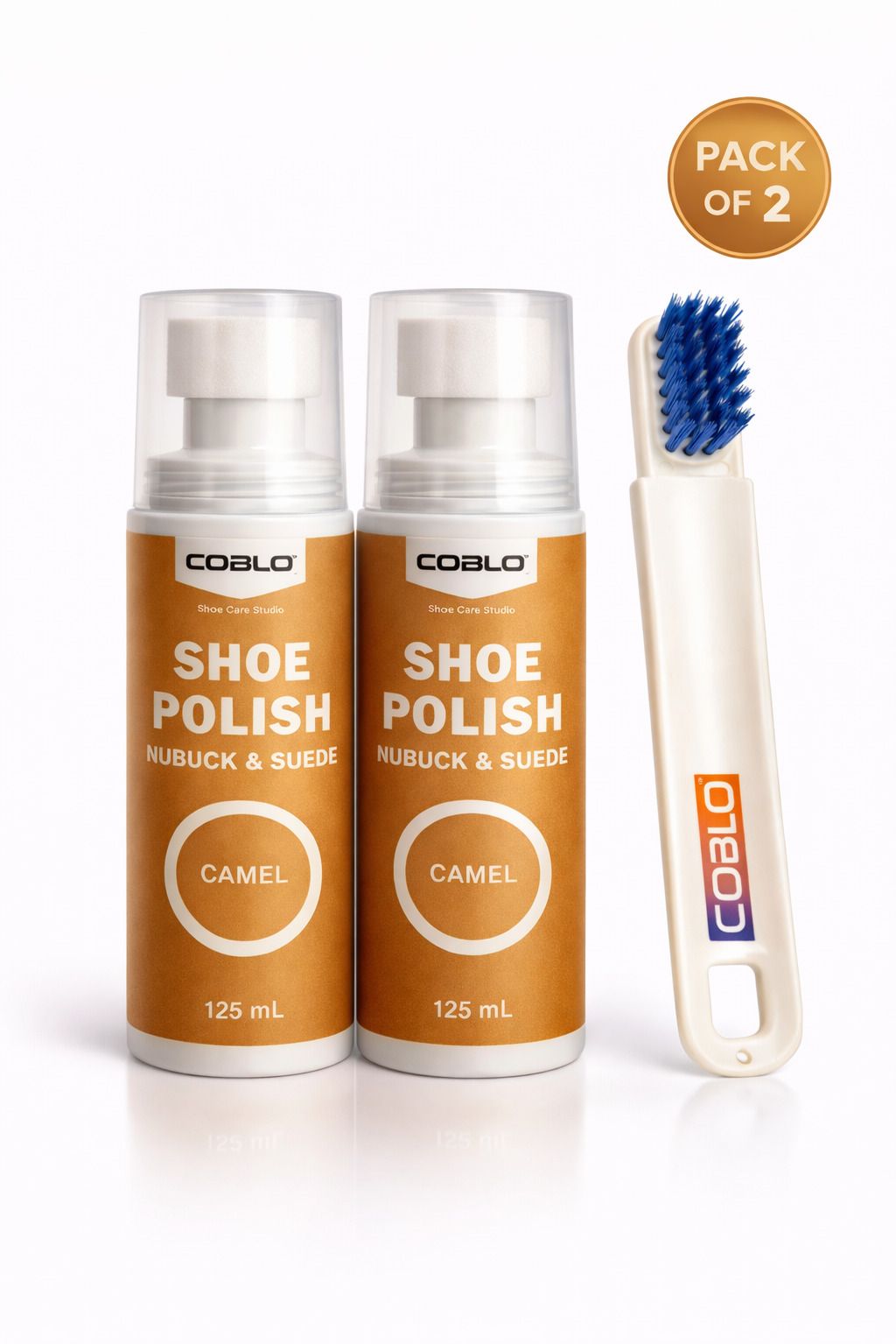Mr Coblo Nubuck & Suede Shoe Polish with Brush | Camel 125ml, Pack of 2 | Nubuck, Suede, Velour Shoe Renovator-image-18