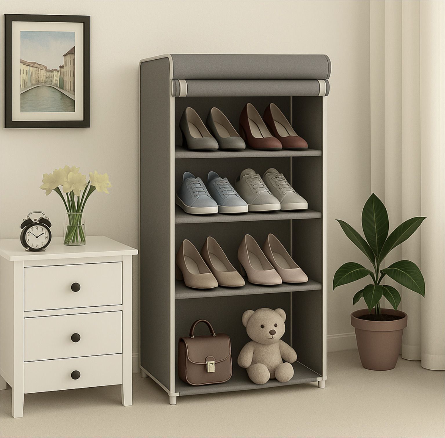 Collapsible Wardrobe for Storage Organizer PVC Collapsible Wardrobe-image-32