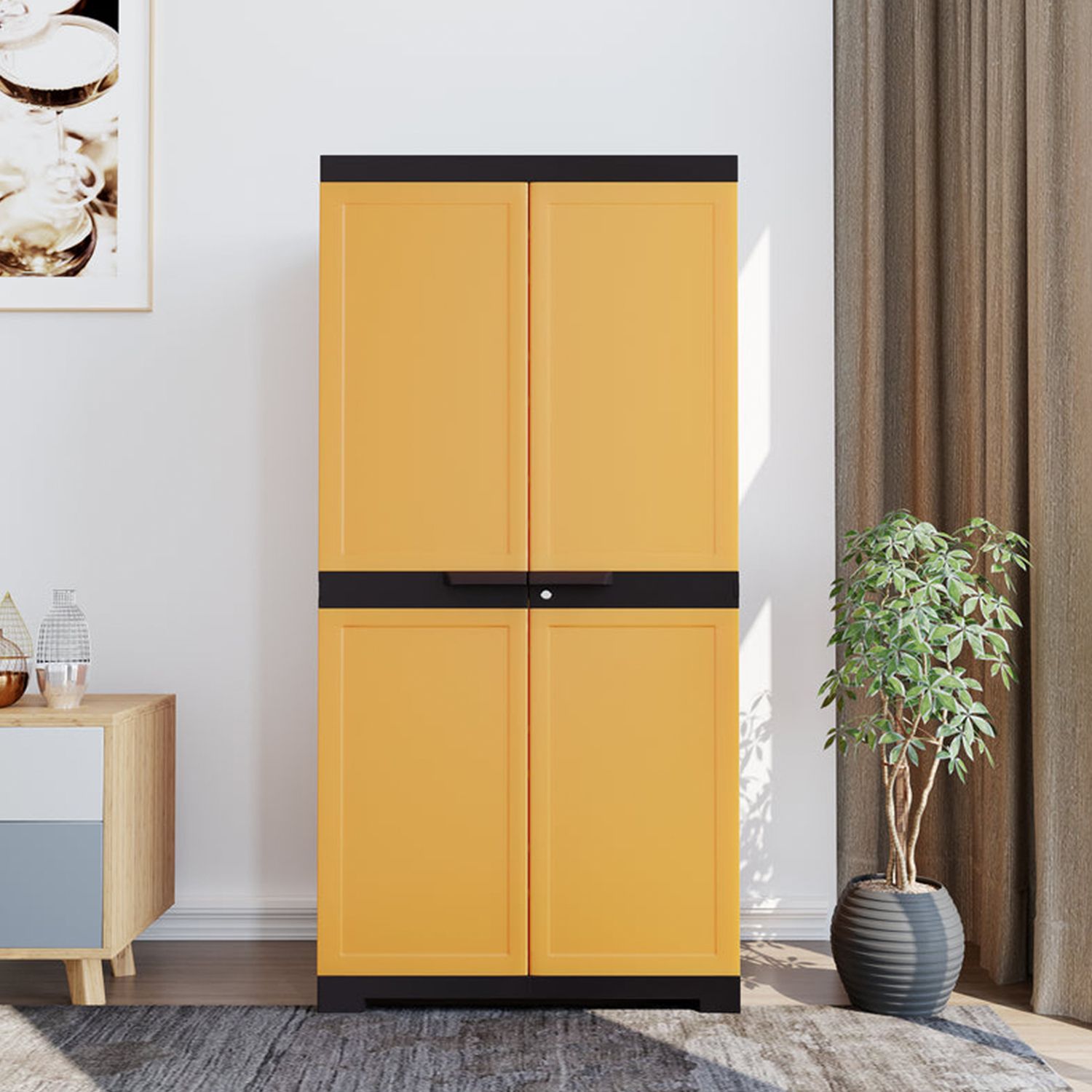 Freedom Mini 18 FMSC18 Compact Plastic Cabinet for Shoe Storage|Space Organizer Plastic Shoe Rack