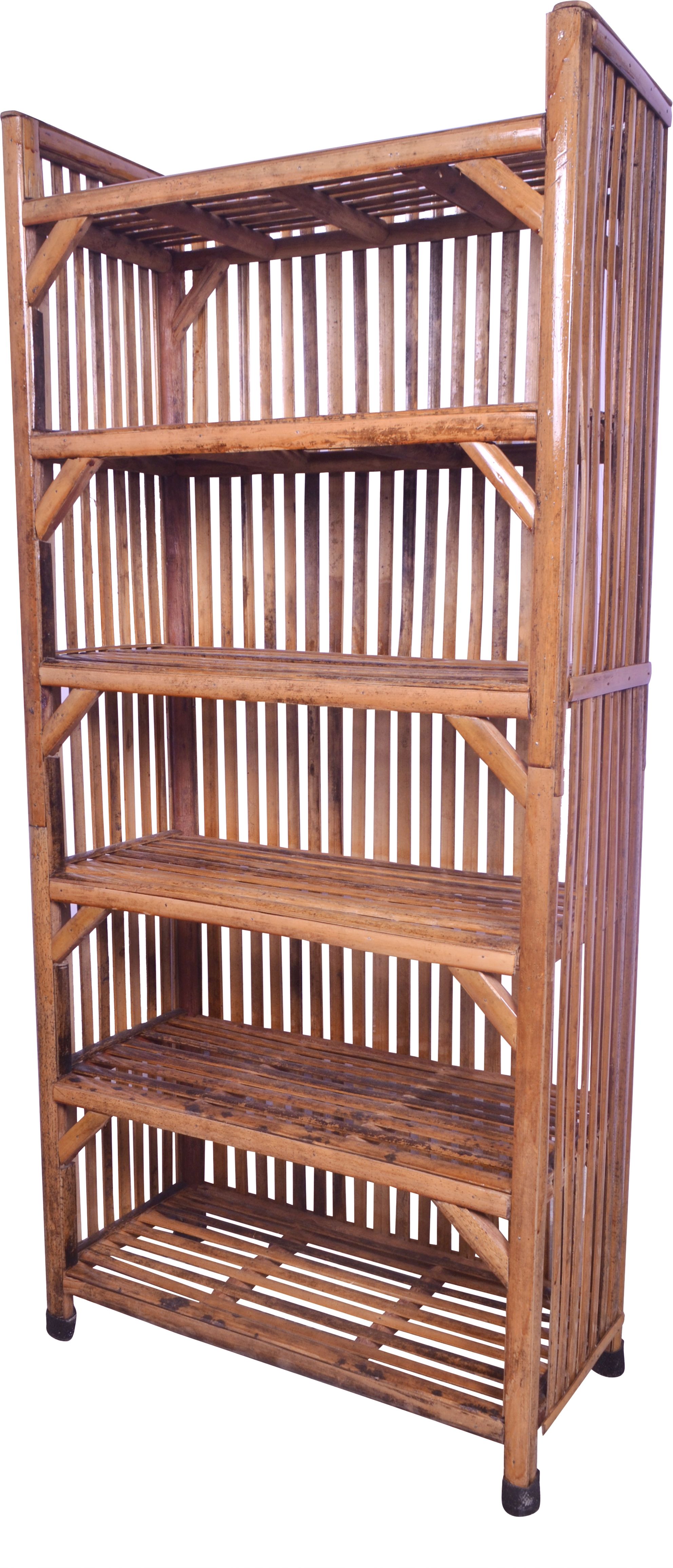 evra Wood, Bamboo,Cane Book shelf chappal stand,Bookshelf for office,multipurpose use Bamboo Semi-Open Book Shelf-picture-18