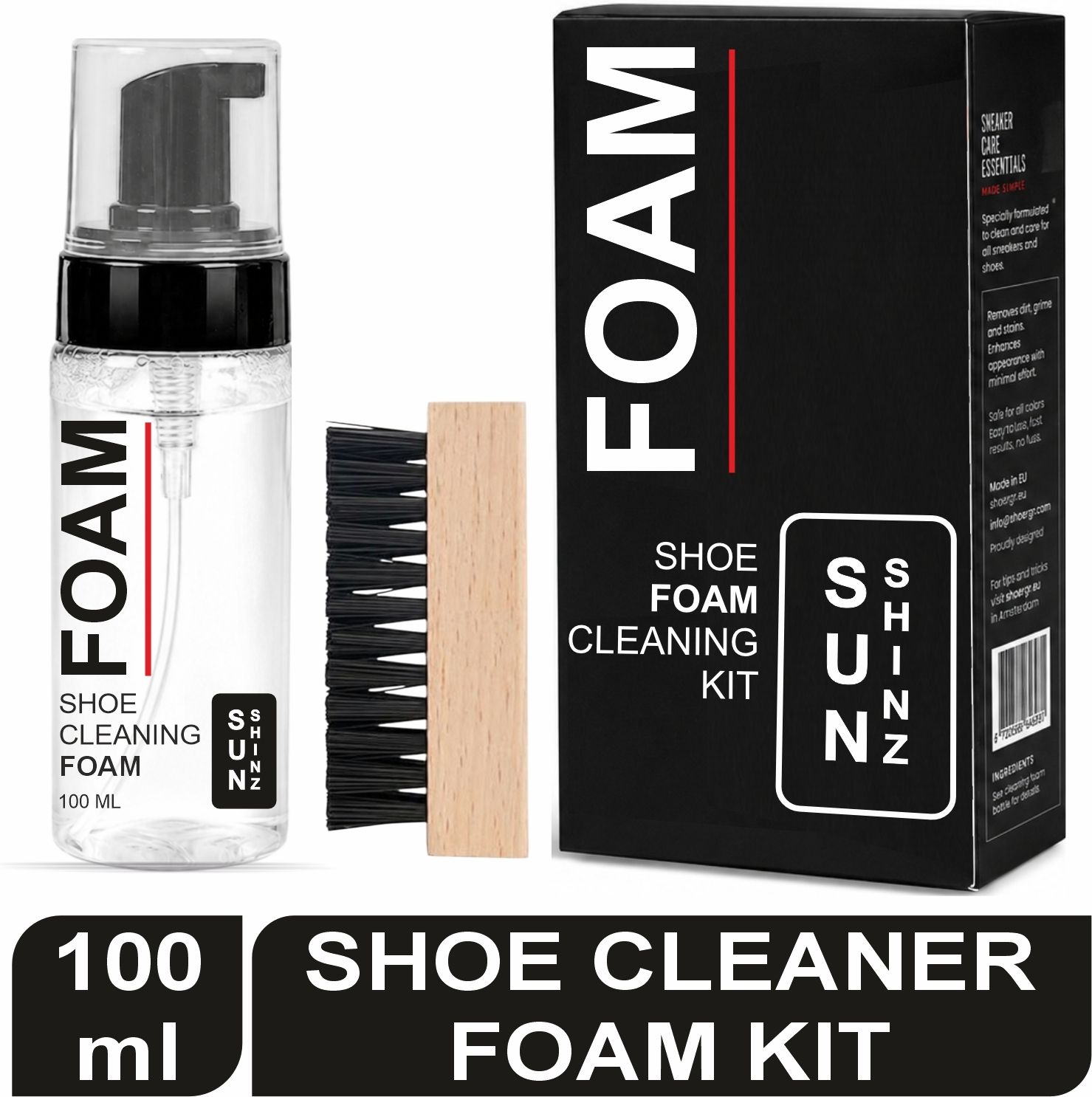 SUN SHINZ Shoe Cleaner Foam 100ML Brush White Shoe Cleaner Sneaker Cleaning Foam Cleaner-image-47