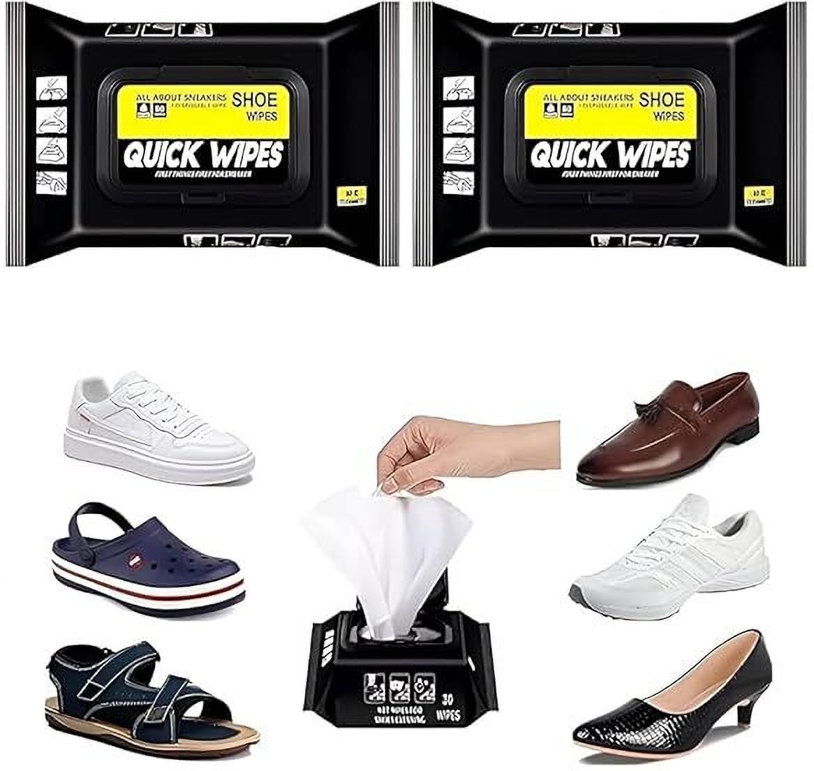 OFBOSMI Shoe Cleaning Wet Wipes Pack of 2 (80 Wipes Each) | Sneaker & Footwear Cleaner-image-45