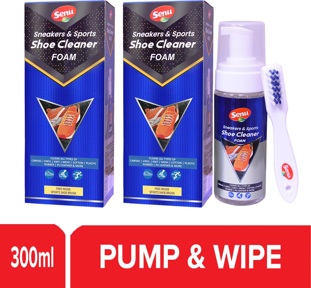 Senu Sneakers & Sports Shoe Cleaner 150ml x 2 Pcs | Care Kit with Brush | Shoe Cleaner-image-28