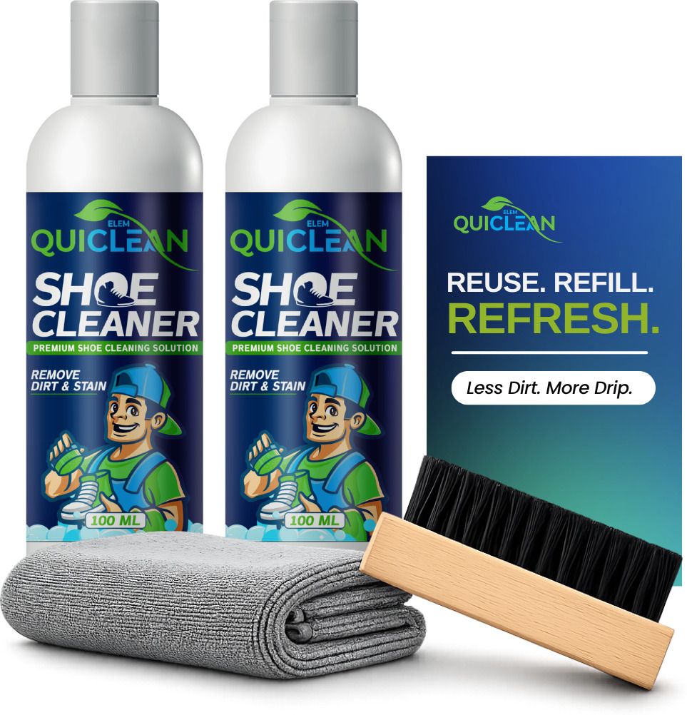QUICLEAN Sneaker & shoe cleaning liquid solution |Pack of 2 Cleaner-image-38