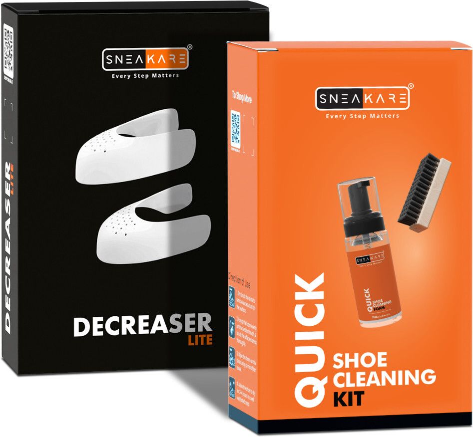 SNEAKARE Quick Shoe Cleaning Kit 150ml Foam Cleaner 1 Brush Crease Protector Sneaker Care Cleaner-image-35