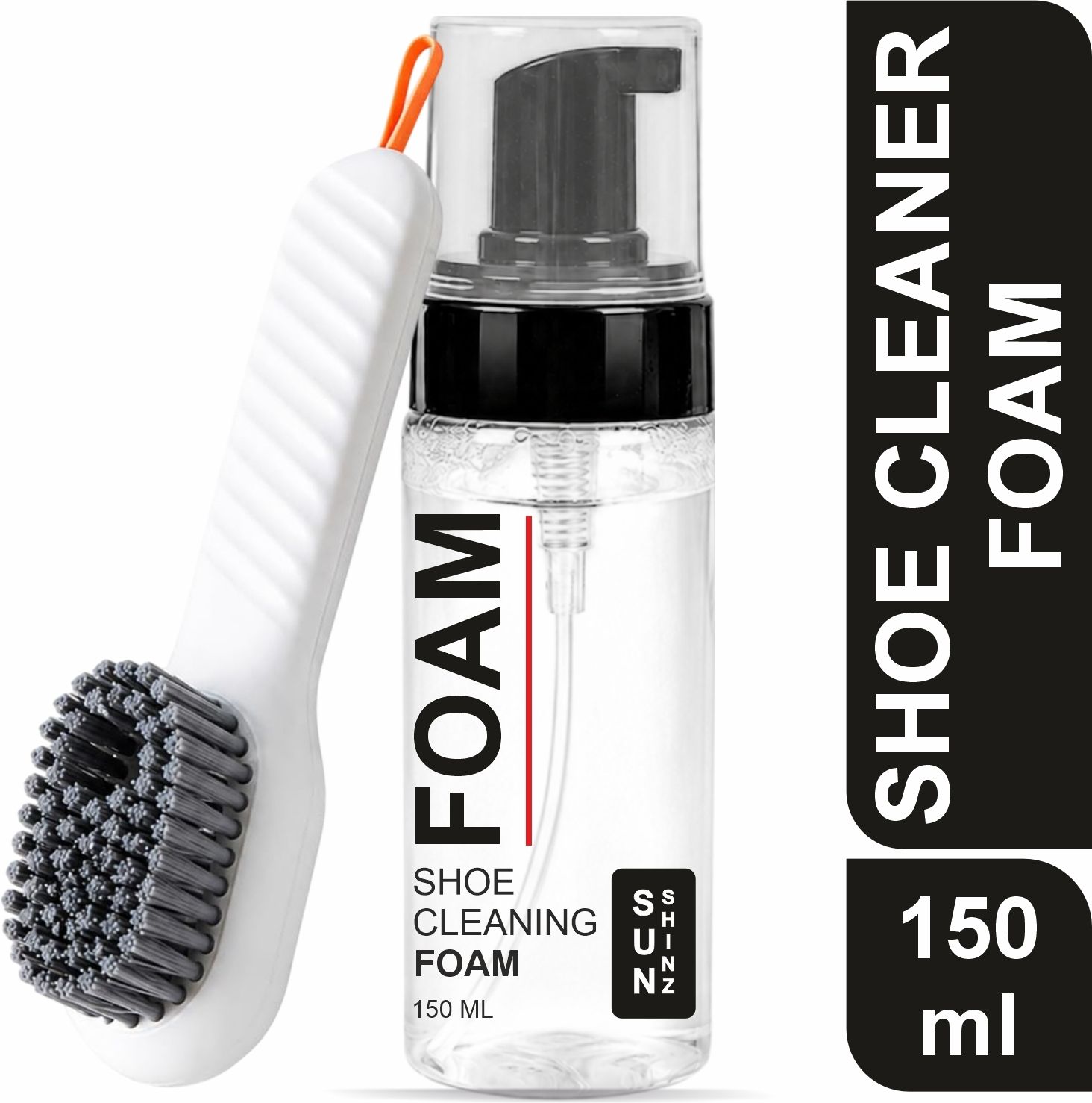 SUN SHINZ Shoe Cleaner Foam 150ML Handle Brush White Shoe Cleaner Sneaker Care Cleaner-image-46