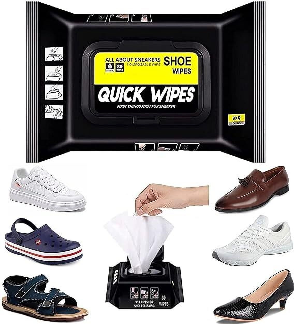 fancyproducts Shoe Cleaning Wipes – Quick Shoe Cleaner for Sneakers, Leather, White Shoes Wipe Warmer-picture-22