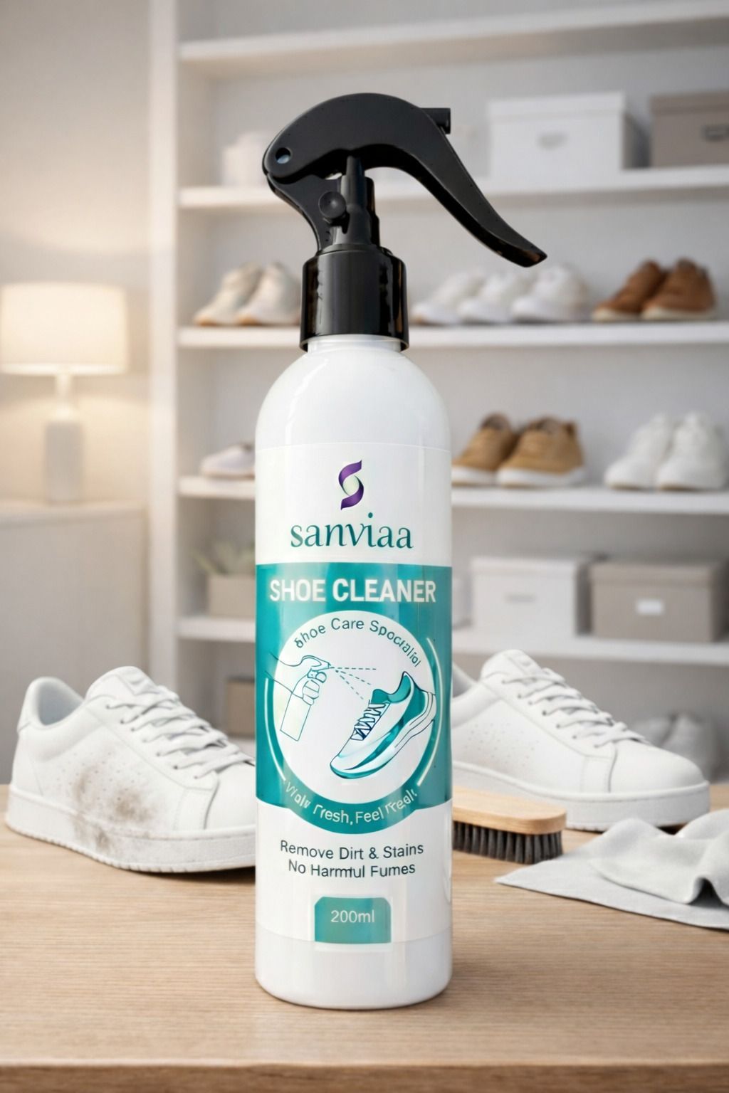 sanivaa Shoe Cleaner & Leather Repair Liquid Shoe Polish (200 ml) Shoe Sanitizer-image-18