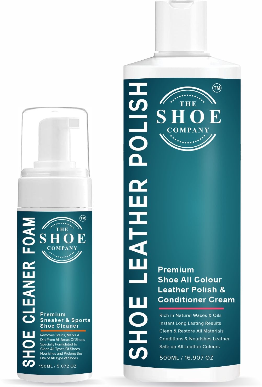 THE SHOE COMPANY Polish and Cleaner Combo Kit Shoe Polish 500 ml Foam Cleaner 150 ml Cleaner-picture-23