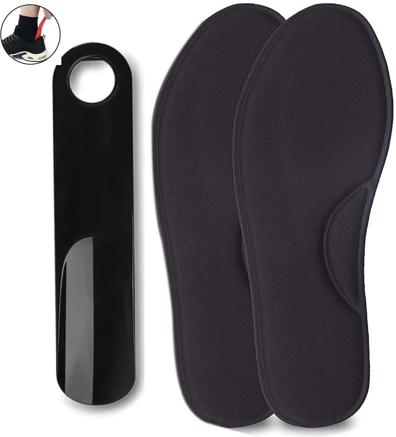 GEJUFF Size 7 Memory Foam Insole + 7.5" Shoe Horn Combo for Men & Women Shoe Tree-image-42
