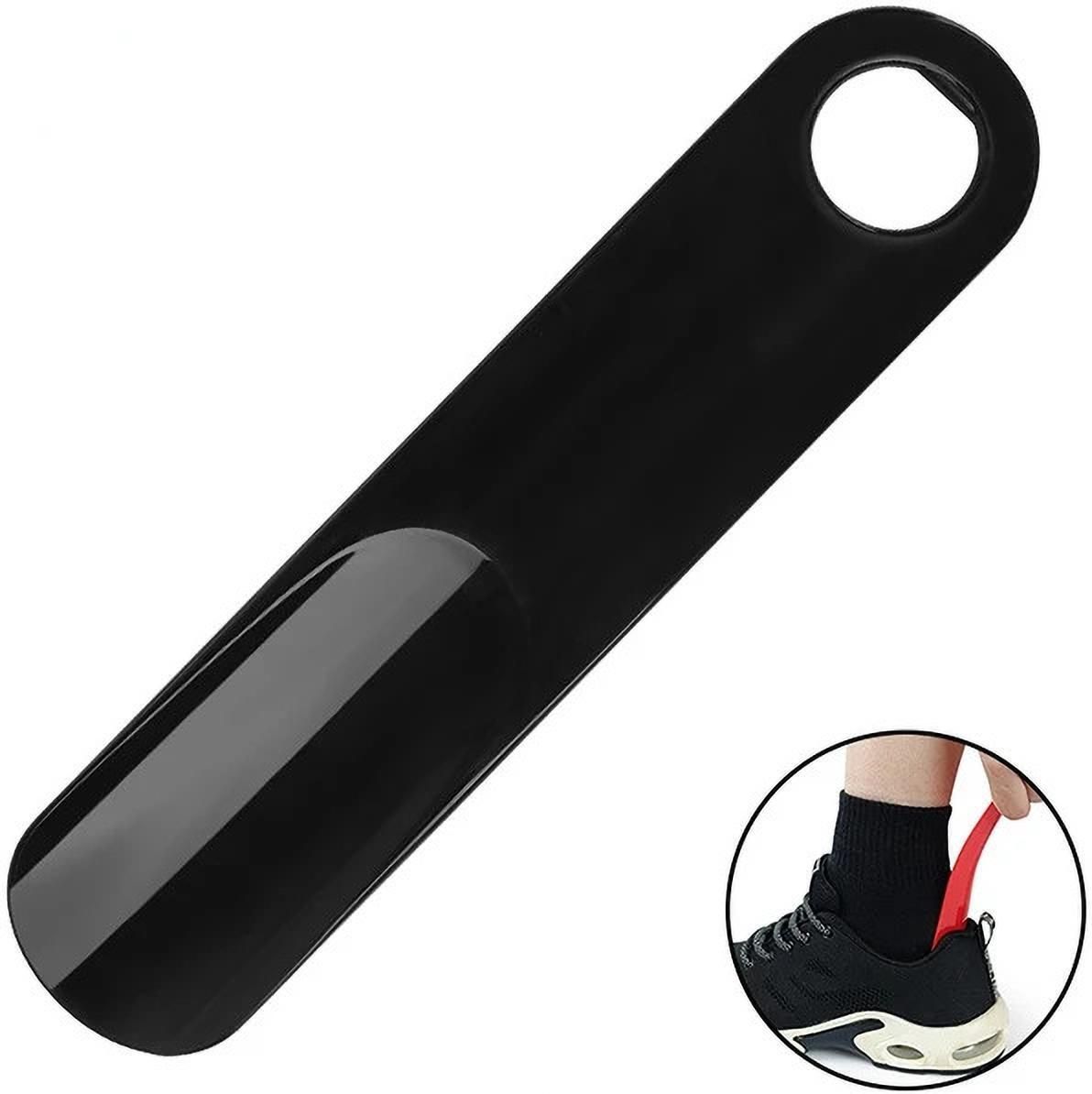 aKuu Shoe Horn 7.5 inch Black Shoe Tree with hanging loop Shoe Tree-picture-10