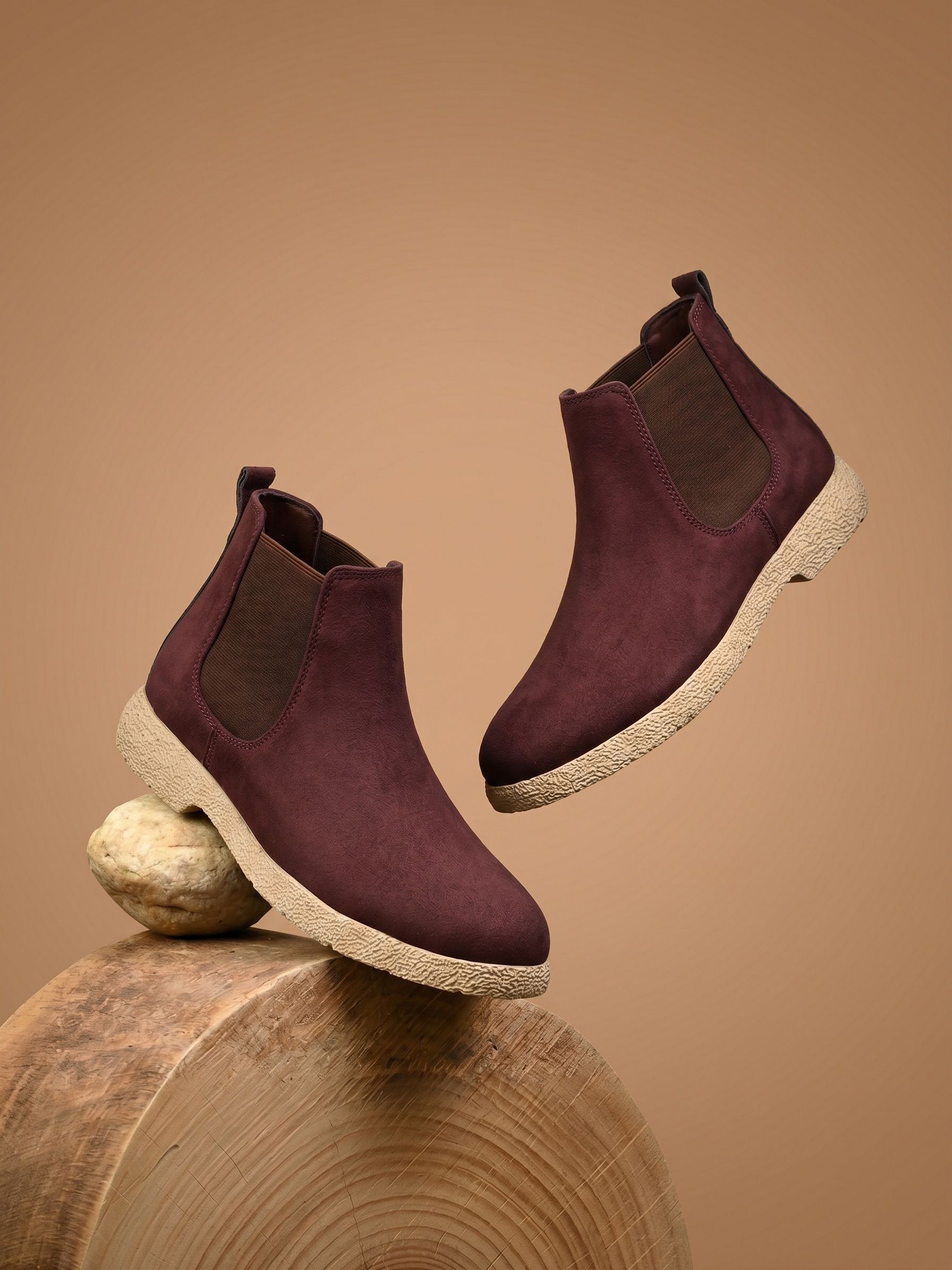 killer Men's Brown Chelsea Ankle Boots | Stylish Slip-On Casual Boots Boots For Men-picture-29
