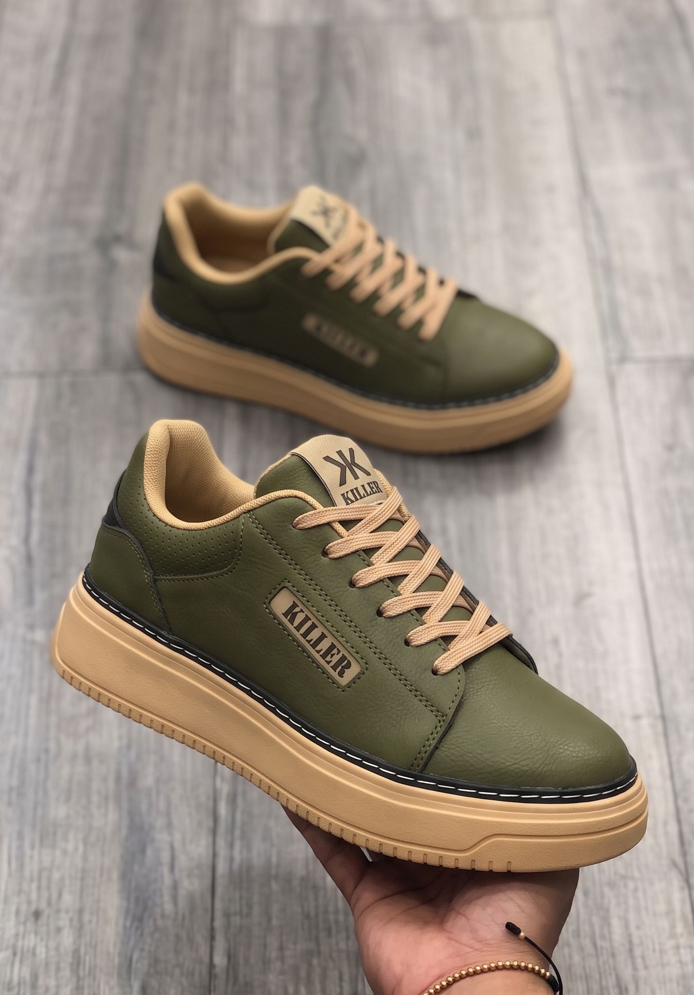 killer Men's Olive Green Casual Sneakers with Stylish Look & Comfortable Sole Sneakers For Men-picture-10