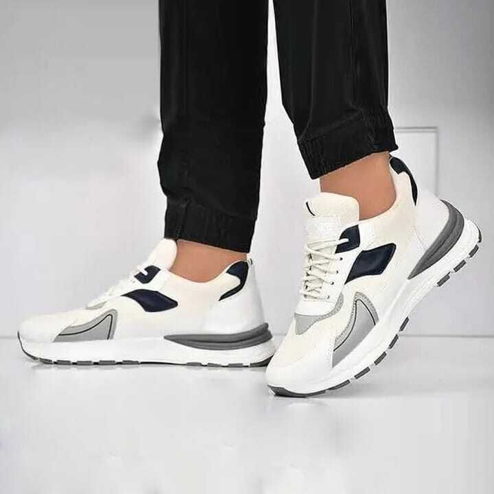 Men's White Sports Running Shoes | Lightweight Breathable Sneakers for Walking Training & Gym Shoes For Men-image-5