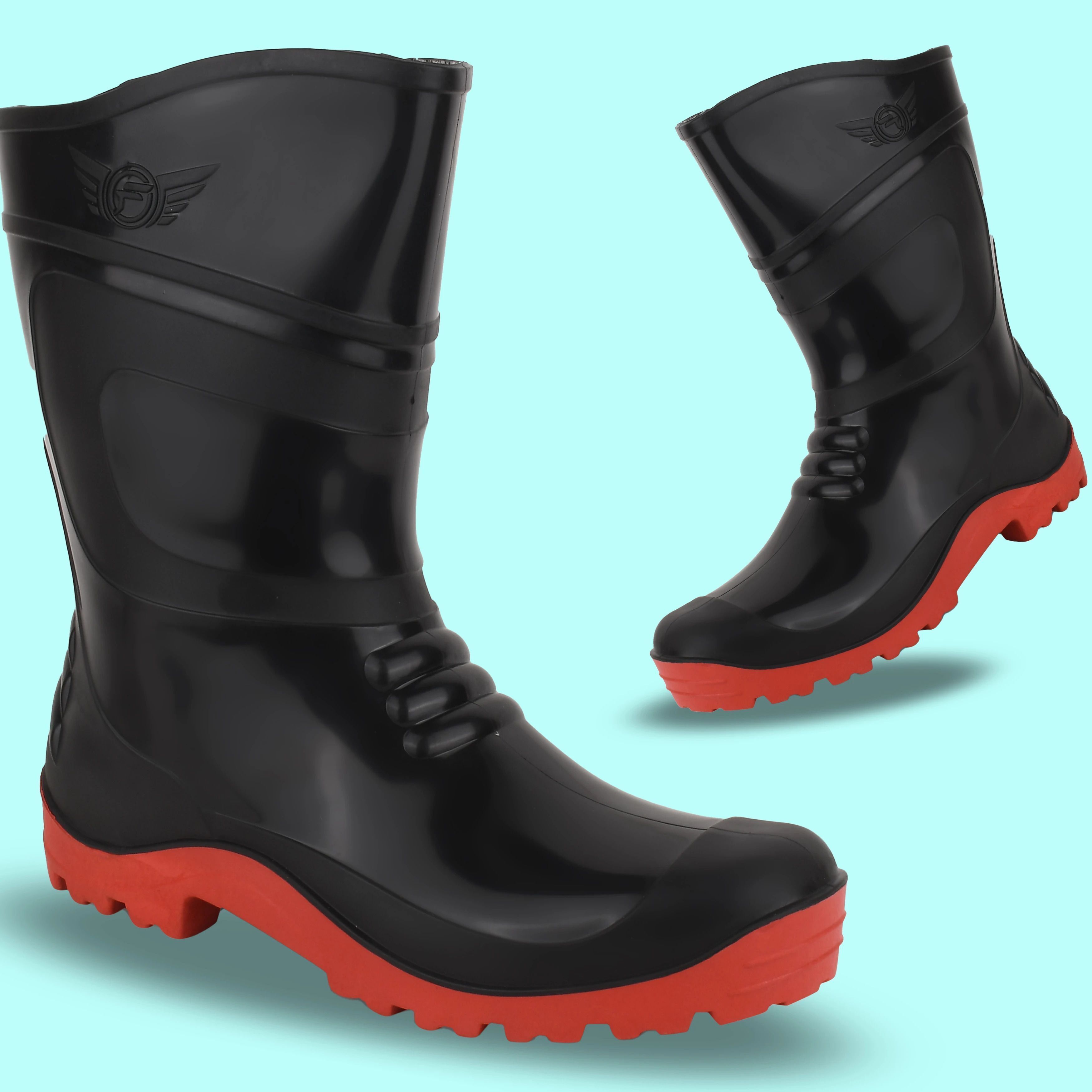 elecant PVC Gumboots 11-inch Non-Metallic Toe, Oil And Water Resistant Slip On For Men-picture-27