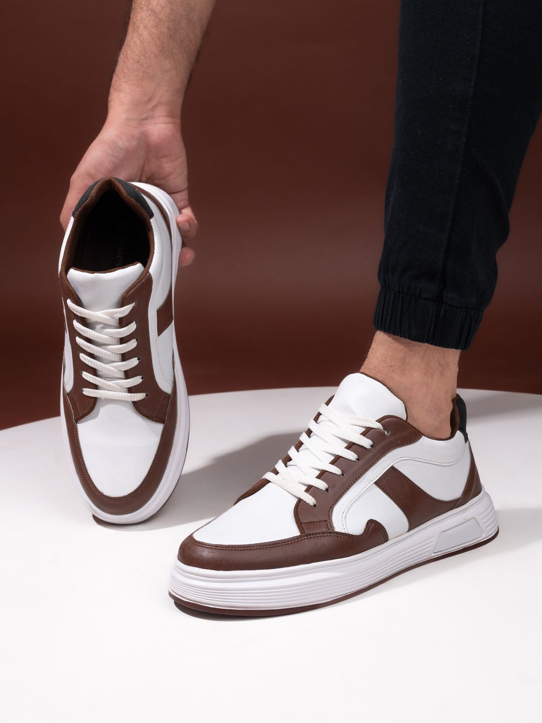 killer Men’s Casual Sneakers | Brown & White Fashion Shoes | Lightweight Daily Wear Sneakers For Men-picture-26