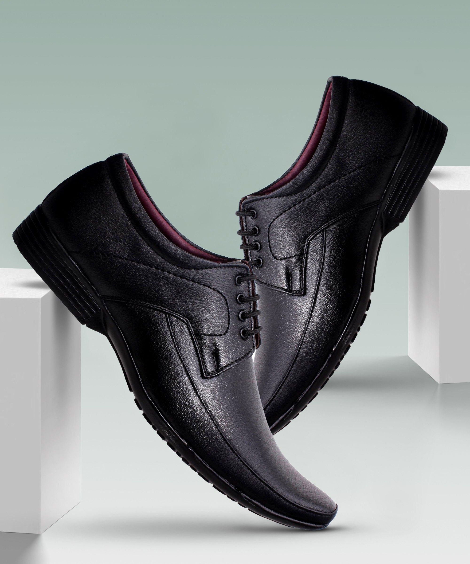 lestest Formal shoes/Comfortable shoes black/Stylish shoes/Party wear shoes/synthetic leather shoes/formal black shoes/light weight shoes/shoes for men/shoes/black shoes for men/official shoes for men black/black shoes for men(BLACK) Derby For Men-image-11