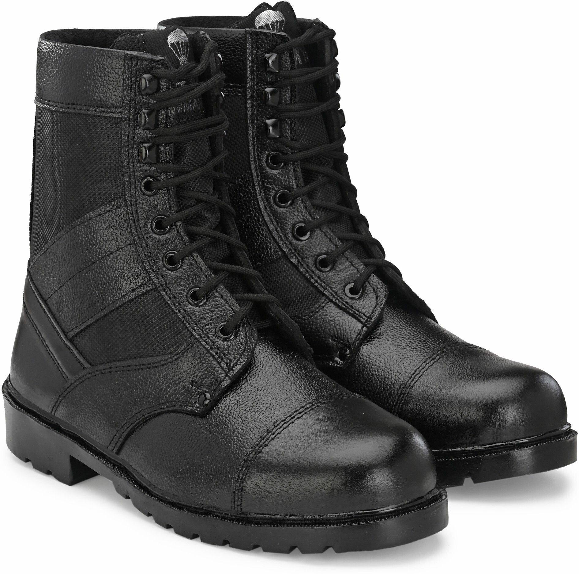 franzo Men's Army Long Patti Boot Lace-up Leather Boots For Men-picture-11