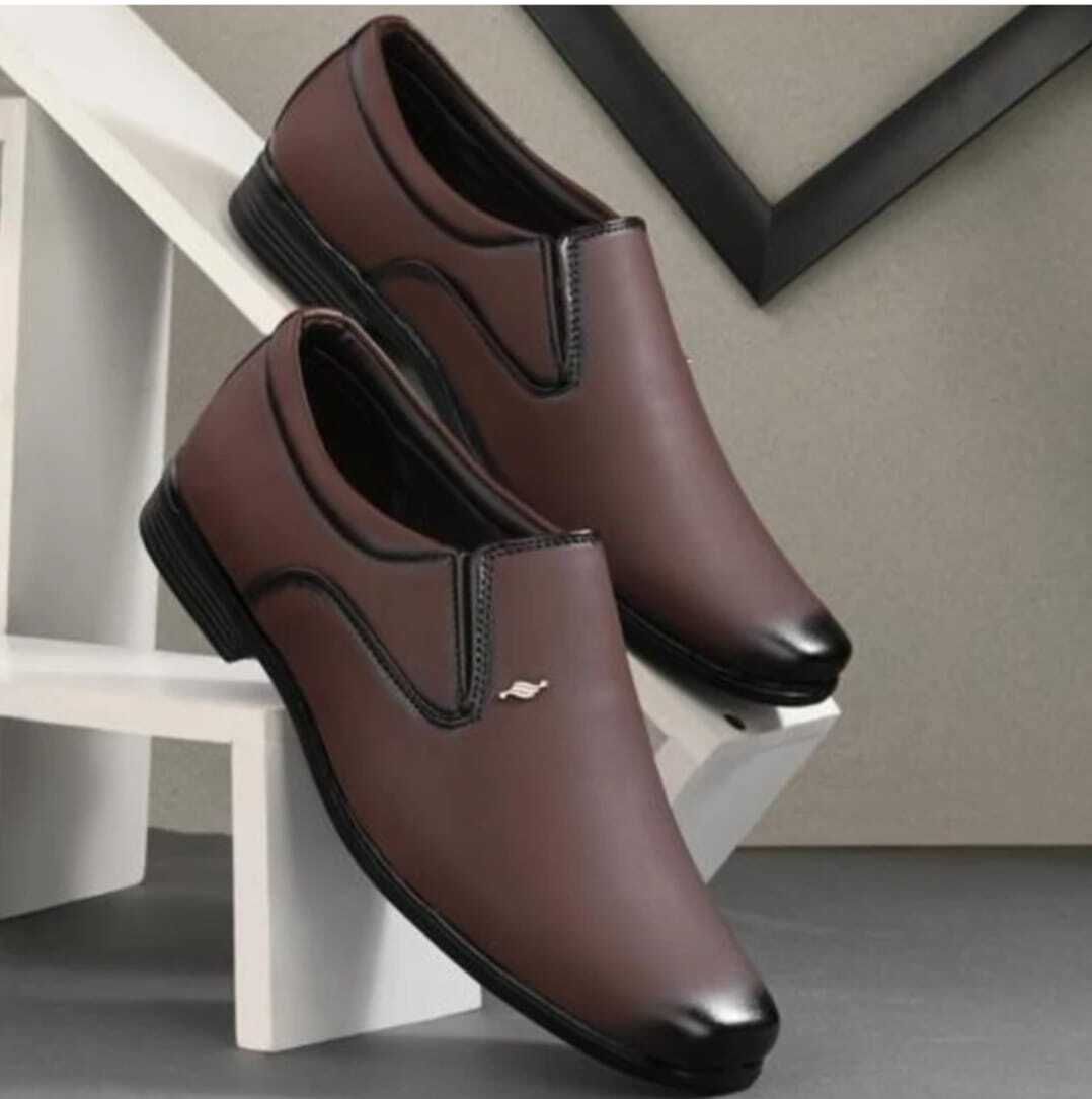 Trending Brown slip on formal shoes/ Party Wear For Men-image-23