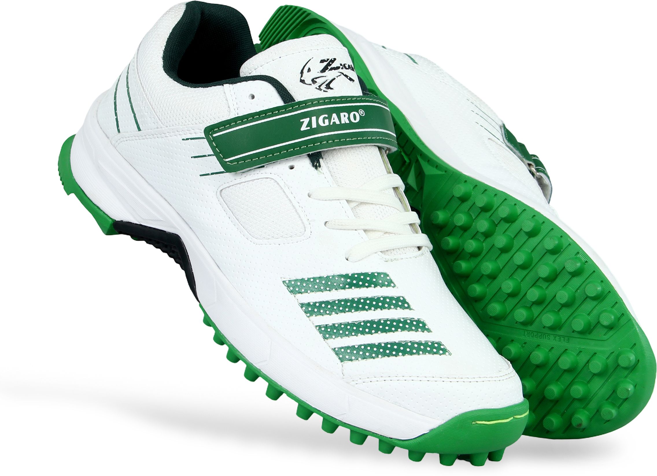 FAB-125 GREEN RUBBER CRICKET Cricket Shoes For Men-image-19