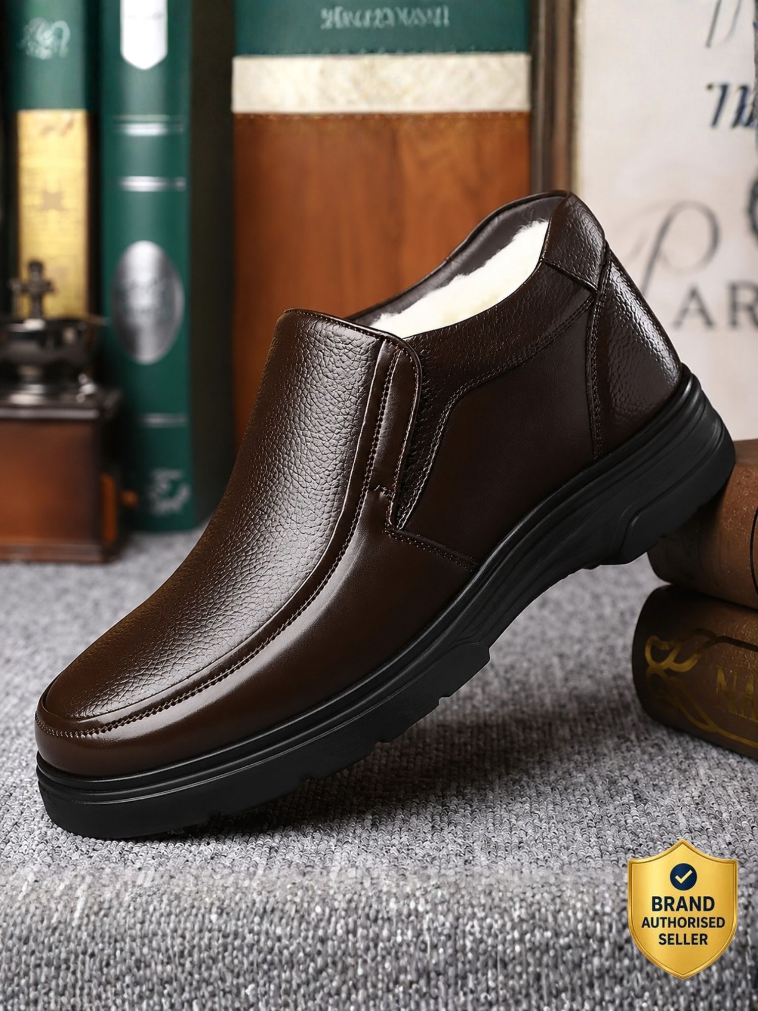 Mens Glossy Office Party Weddings Premium Brown Formal Shoe For Men Stylish Boy Slip On For Men-image-26
