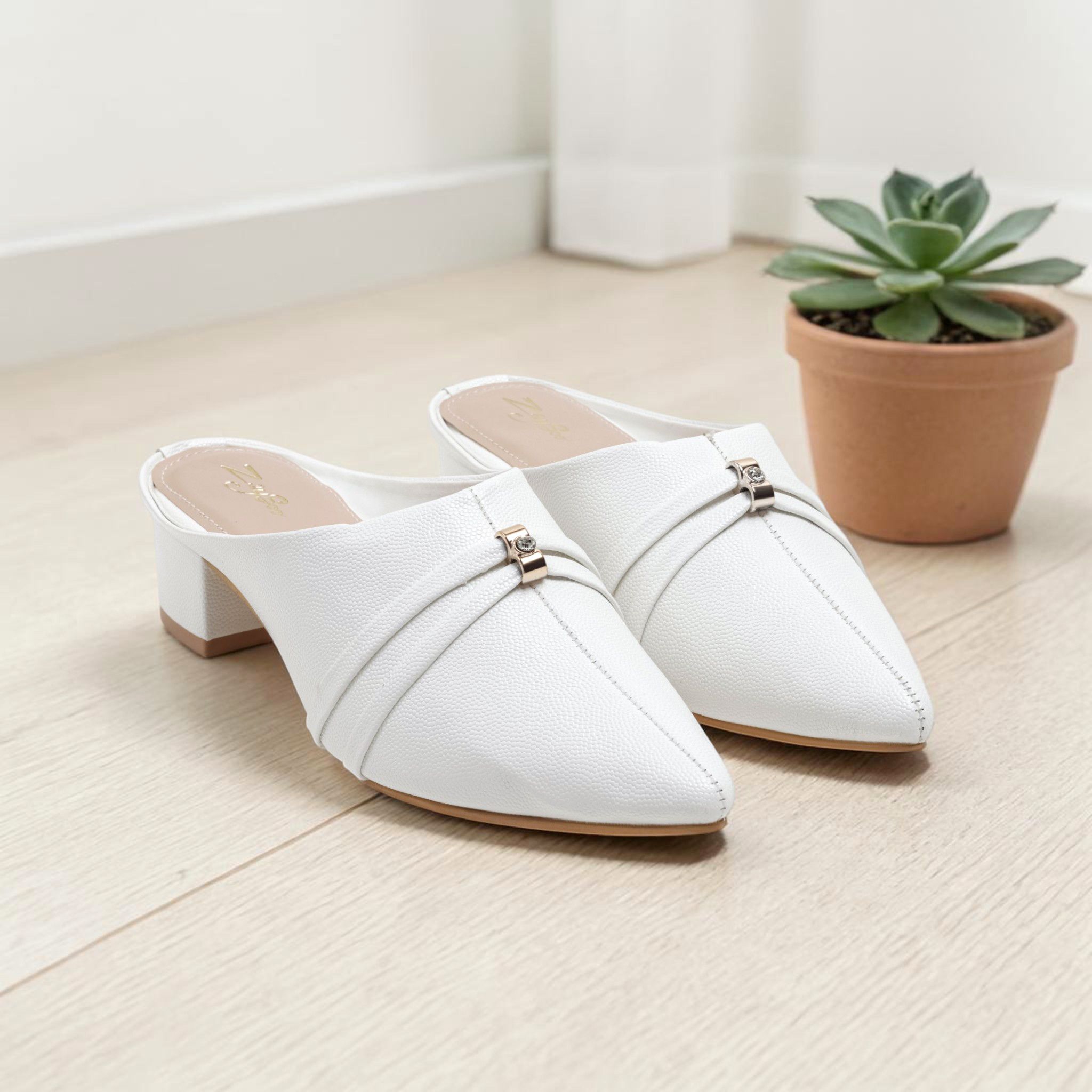 zaysoo Elegant Pointed Toe Mule Heels Bellies For Women-picture-39