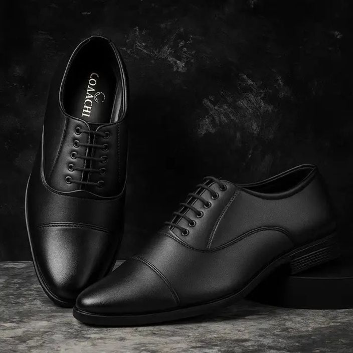 Formal Shoes Round Cap Toe Ord Lace-Up for Ofce & Party Wear Oxford For Men-image-7