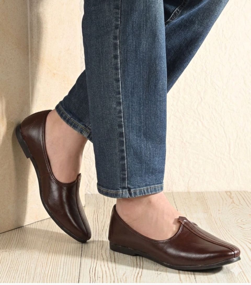 jaipur trendcraft Men's Jalsa Jutti,Jutis For Men BROWN Slip On For Men-picture-27