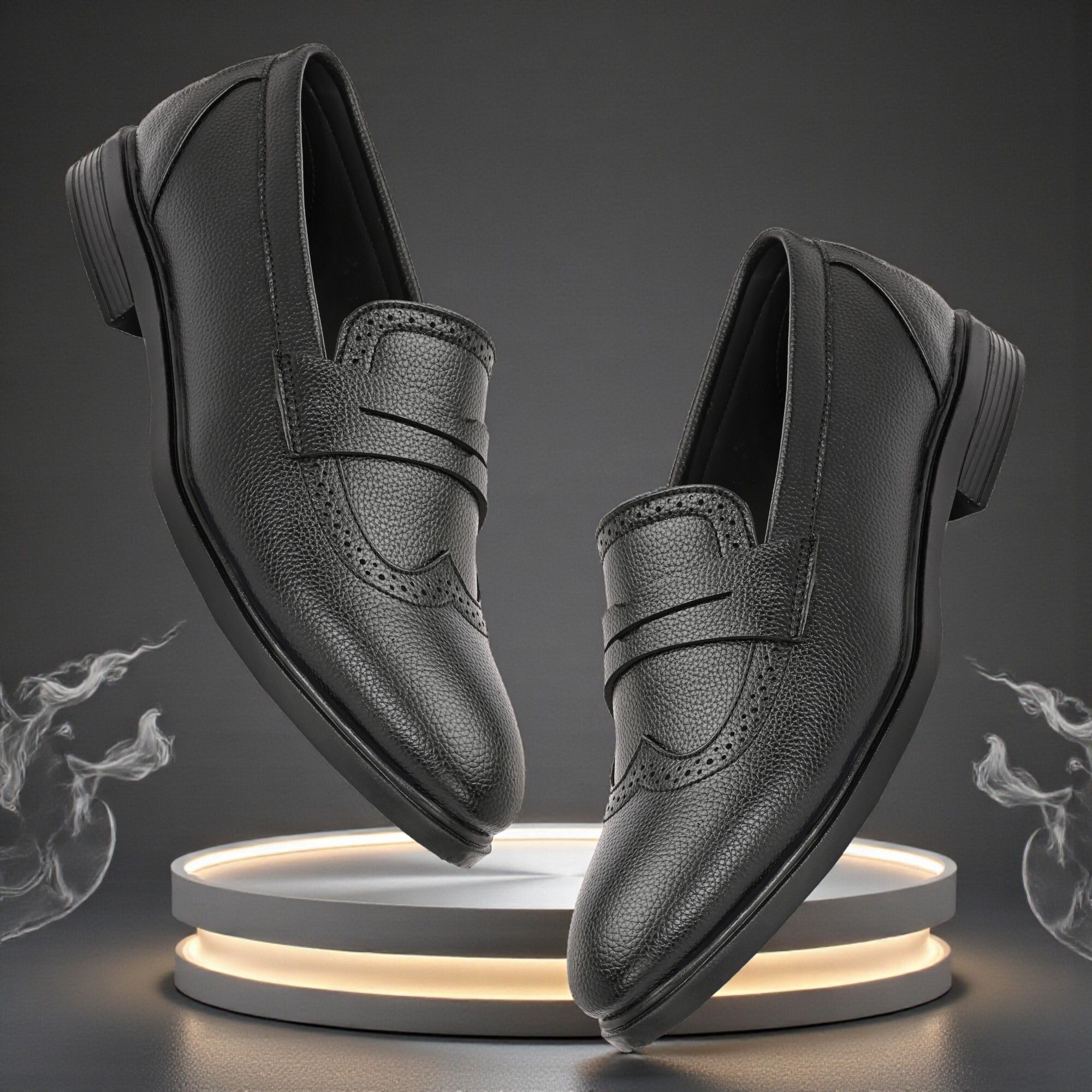 restroad Men’s Premium Slip-On Formal Shoes |Synthetic Leather Business Shoes Mocassin For Men-picture-48