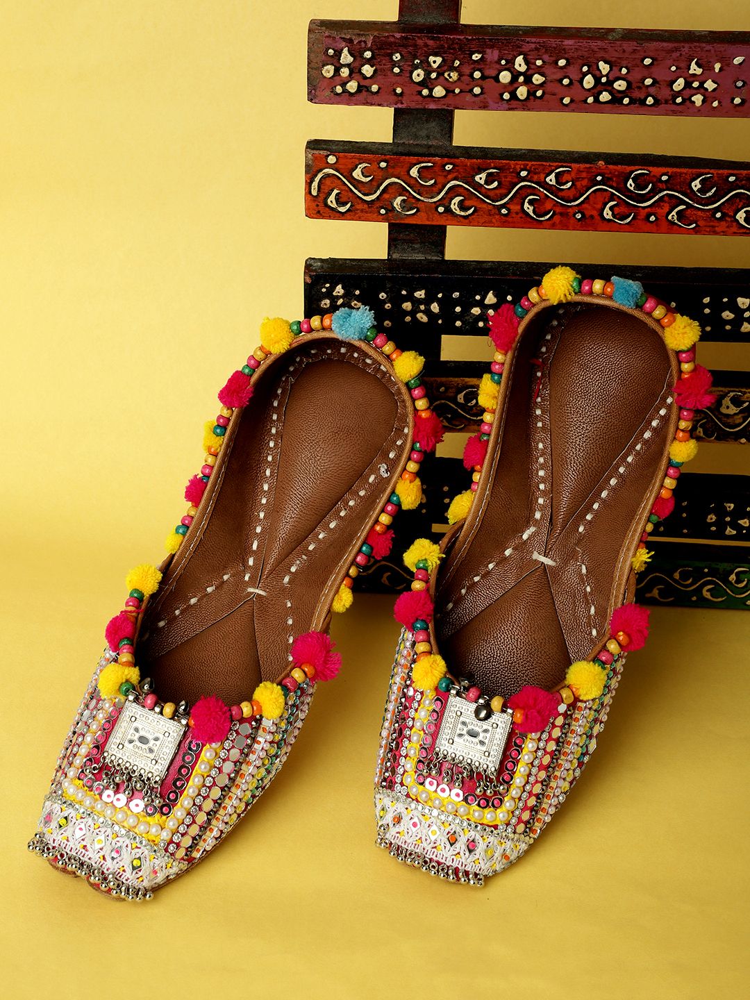 PehnawaCraft Rubaru Glow – Festive Boho jutti for Women mojaries , Punjabi jutti Party Wear For Women-picture-14