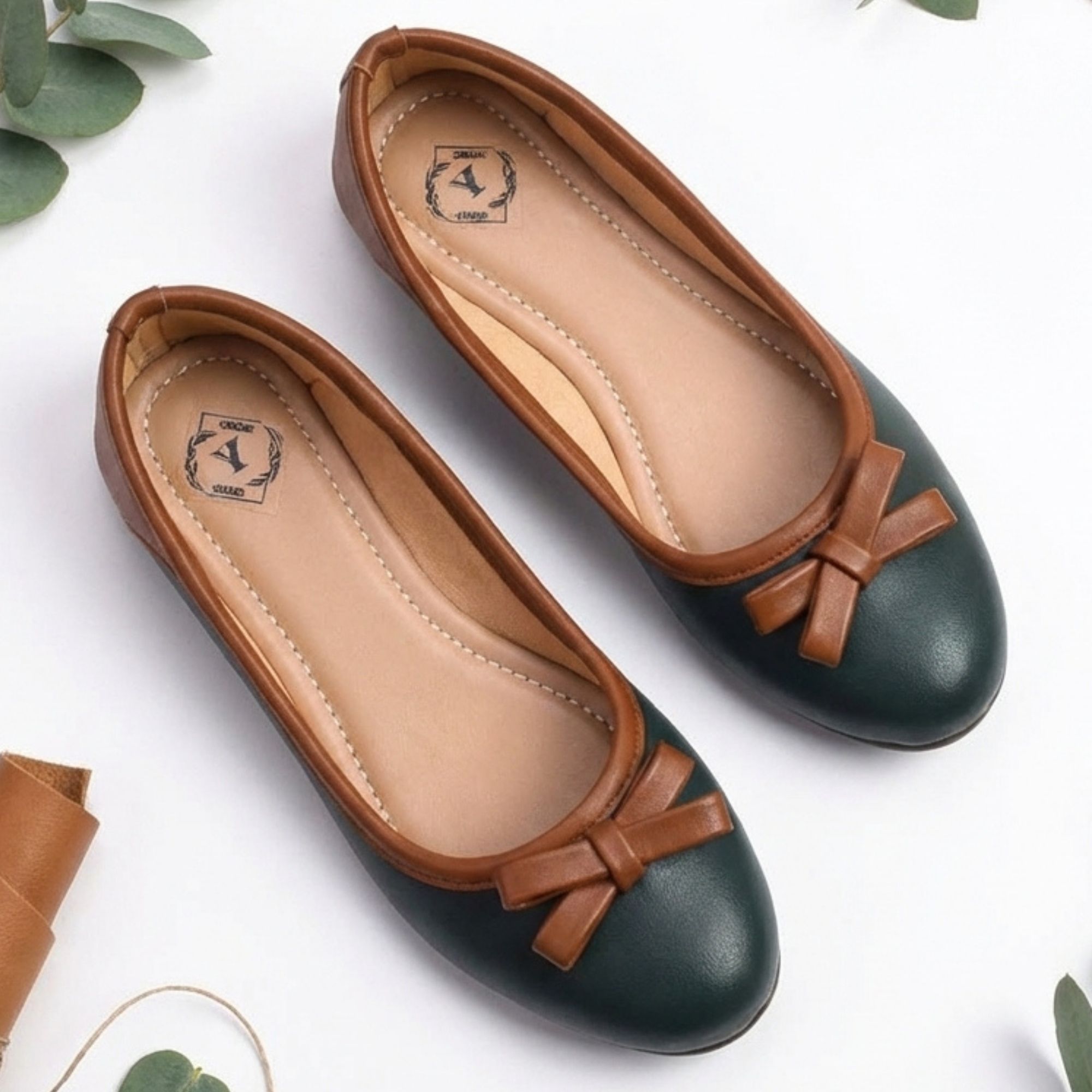 Two-Tone Vegan Leather Bellies for Women | Flat Formal & Casual Belly Shoes Bellies For Women-image-39