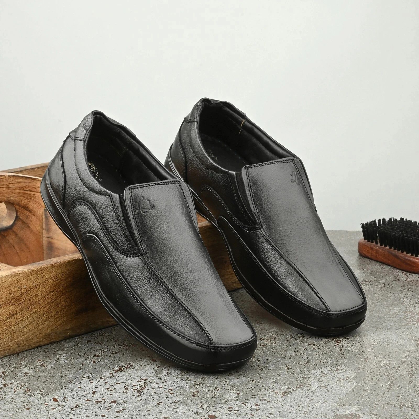 shoe blate Genuine Leather Formal Shoes Light|Comfort|Trendy|Premium Shoes Party Wear For Men-picture-26