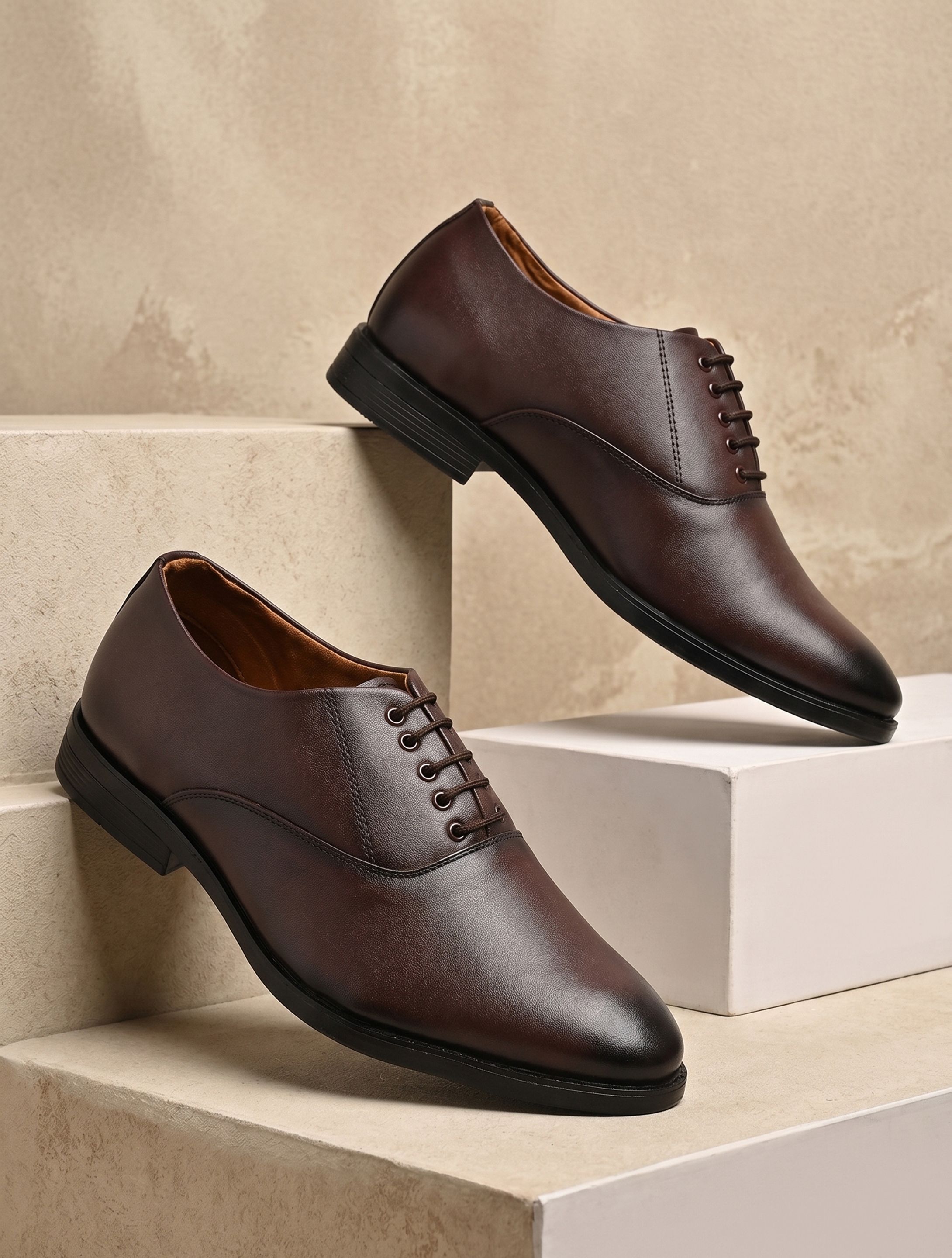 Men’s Brown Formal Lace-Up Shoes | Premium Office & Party Wear formal shoes Lace Up For Men-image-2