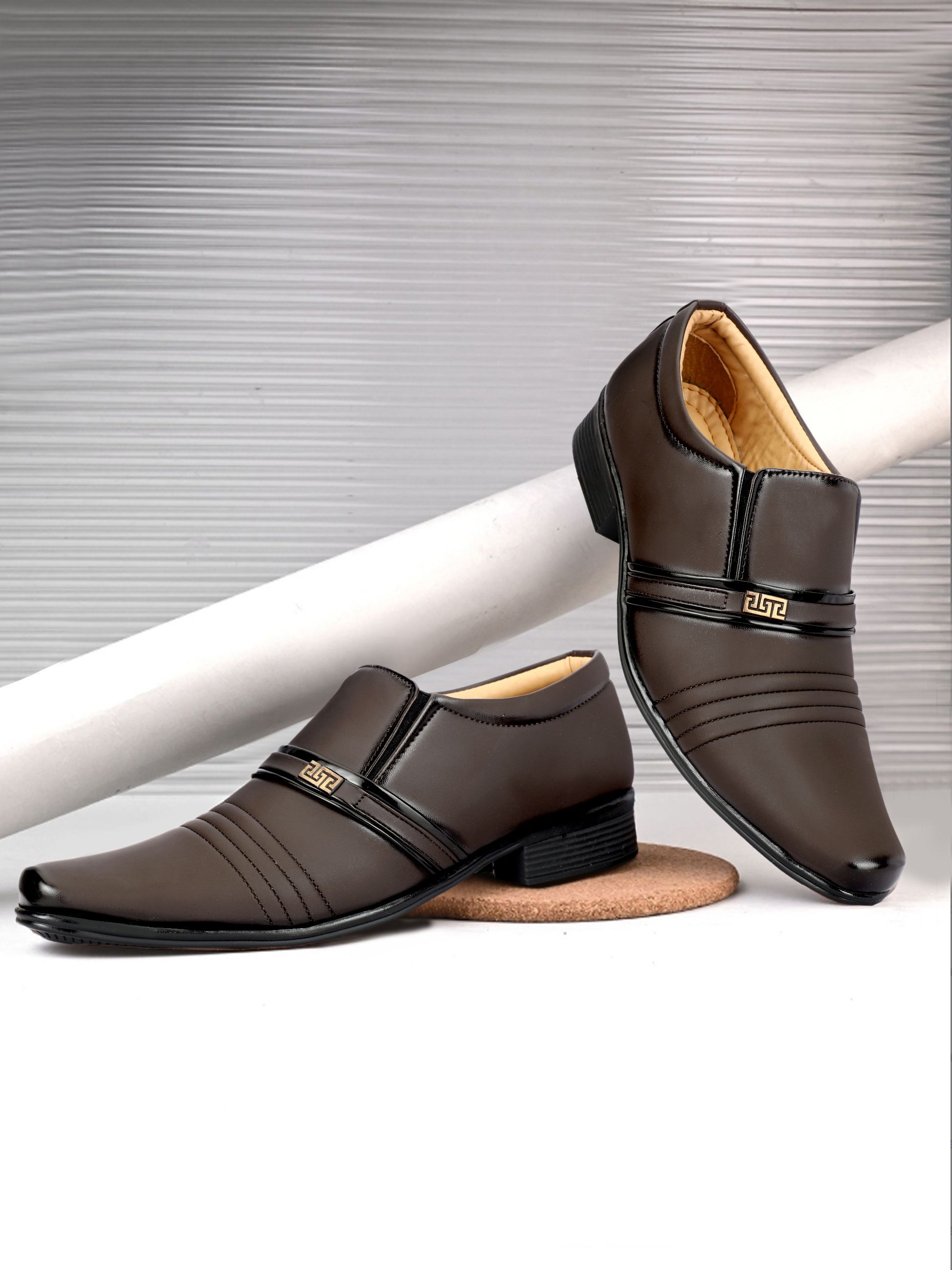 vibestep Men Black Formal Loafer & Party Wear Comfortable Office Slip On Shoes Party Wear For Men-picture-20