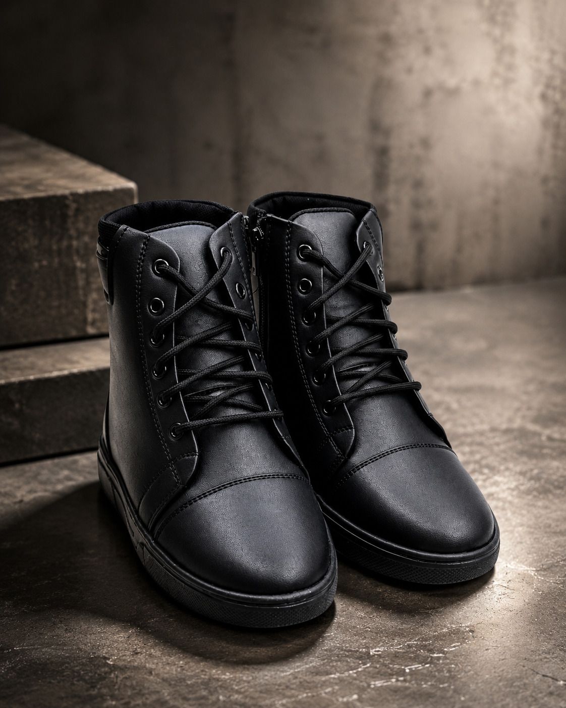 kcore MEN'S BLACK ANKLE BOOT Casuals For Men-picture-19