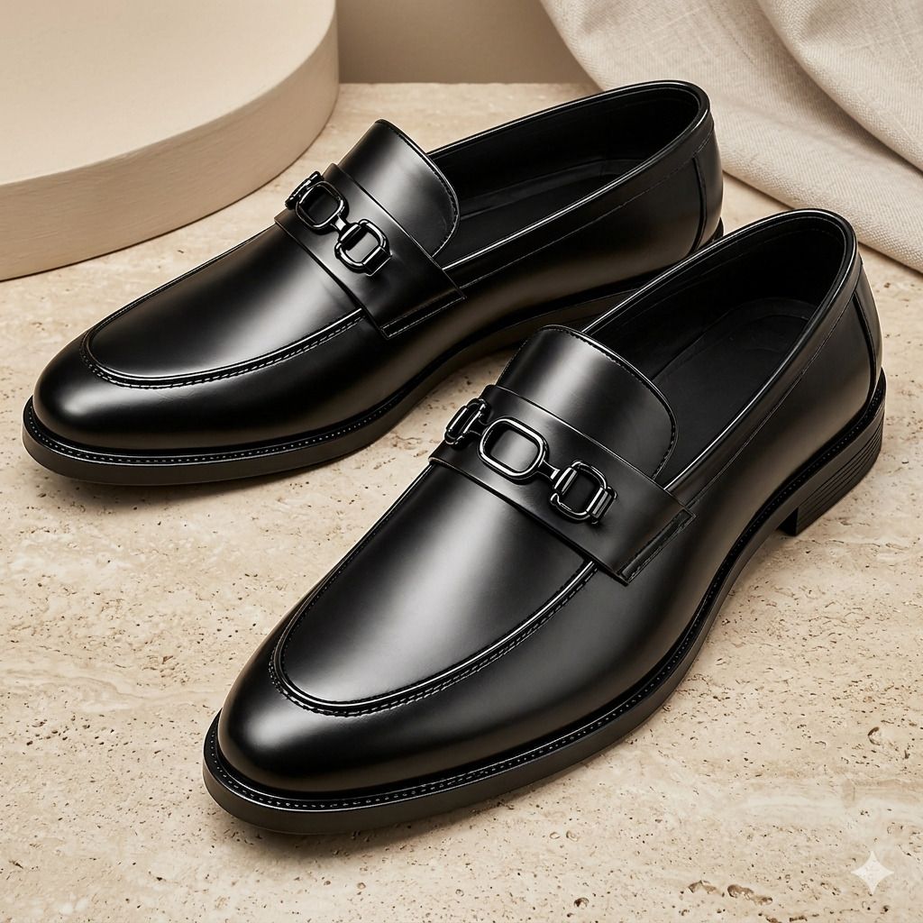 uz trade Stylish Metallic Buckle Formal Loafers For Men Loafers For Men-picture-37