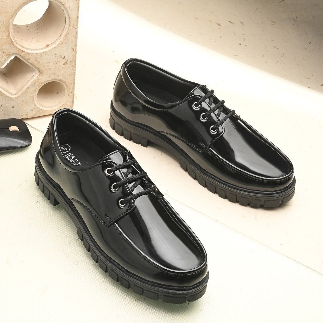 Kastava Men Lightweight Derby|Cushioned Sole|Breathable Formal Shoes|Daily Wear Derby For Men-picture-2