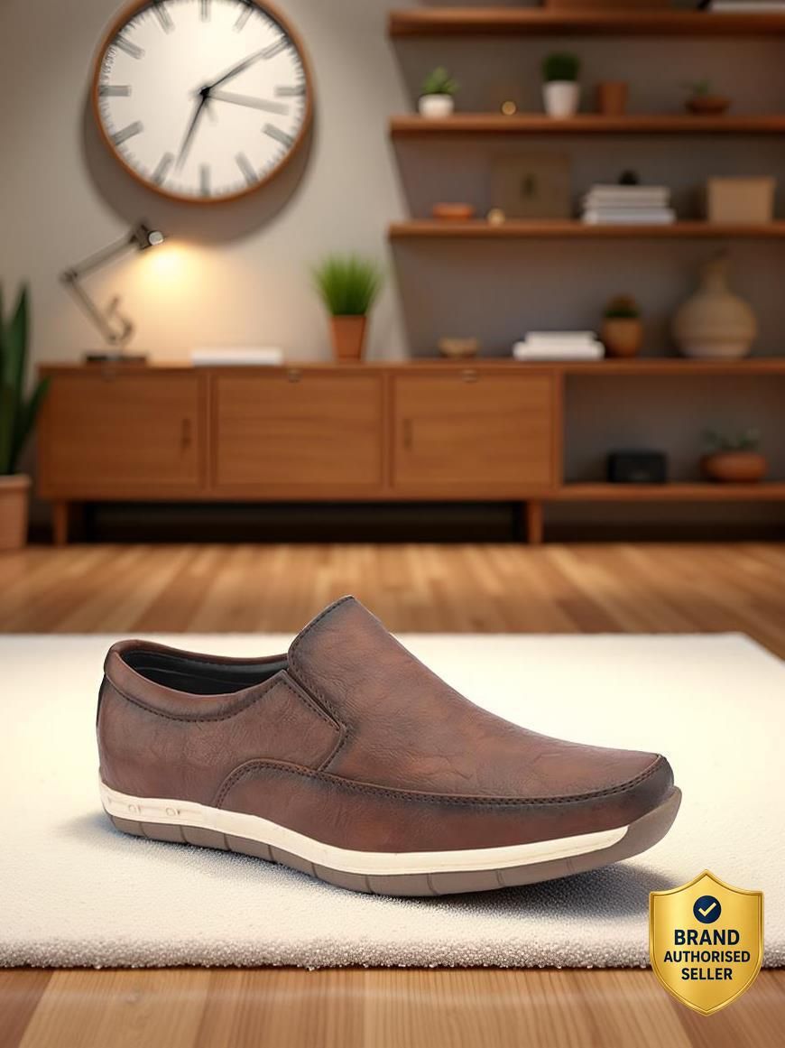 Crumbled Leather Loafers For Men-image-18