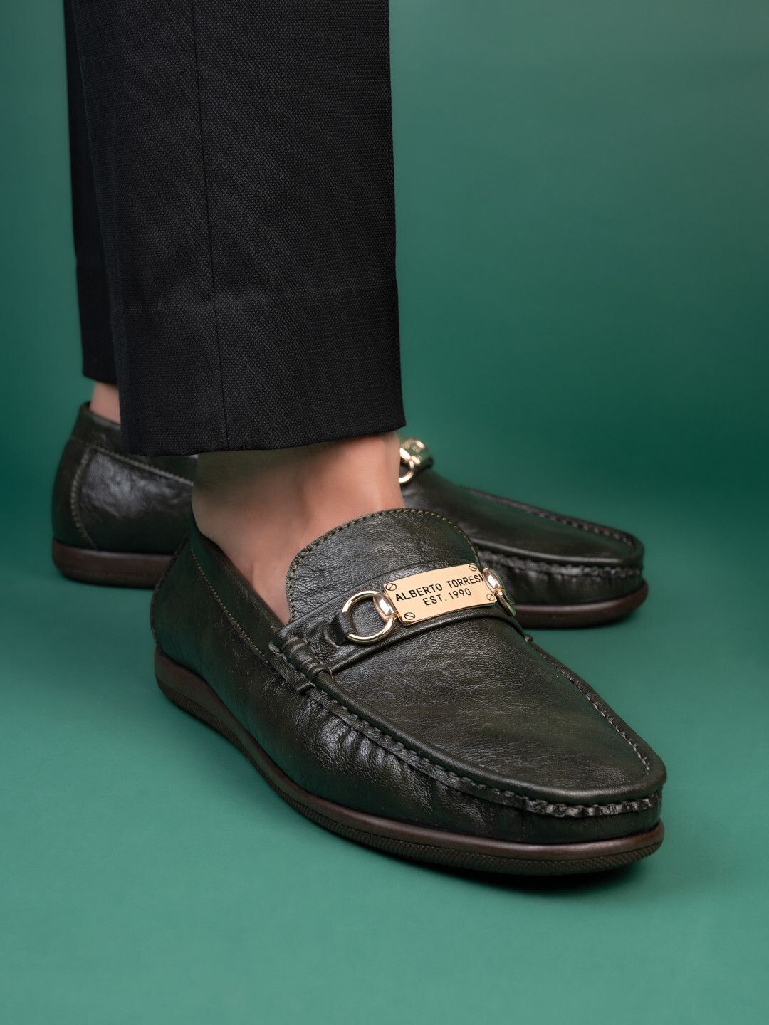 Twisty Series 531 Full Flex Rubber Sole Slip In Olive Casual Loafers Loafers For Men-image-37