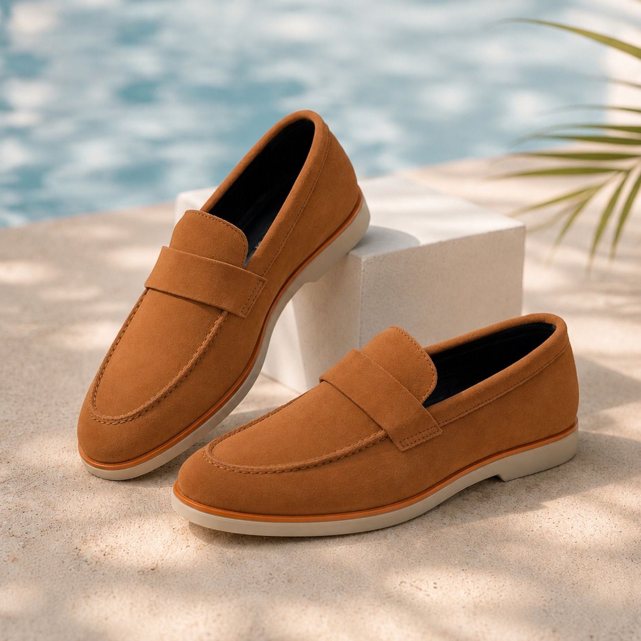 Monarch Tan Suede Penny Loafers for Men | Premium Slip-On Casual, Formal Shoes Loafers For Men-image-23