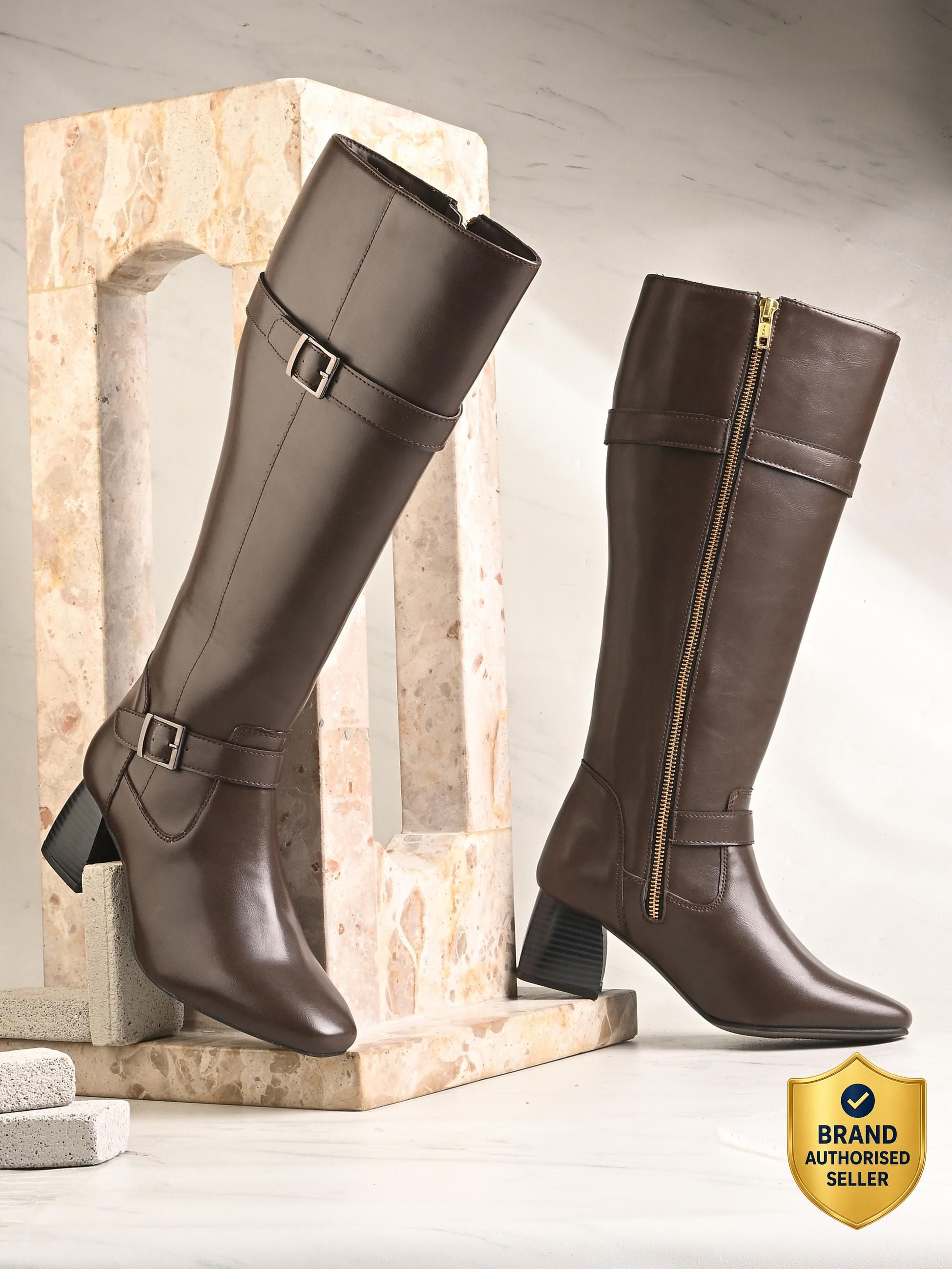 Knee Length Outdoor Trendy Lightweight Soft Cushioned Footbed Boots For Women-image-40
