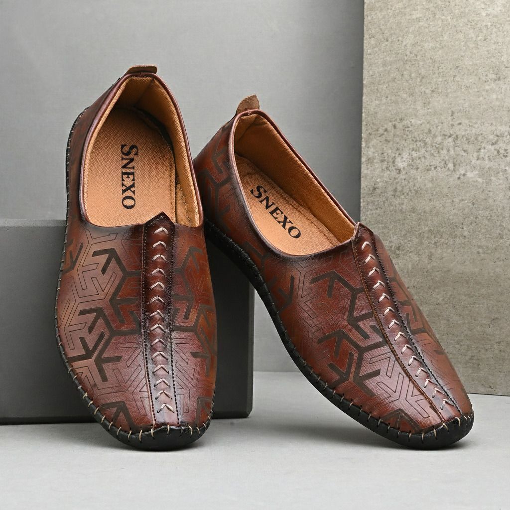 snexo Punjabi Juti Designer Ethnic Footwear for Wedding Outdoors For Men-picture-12