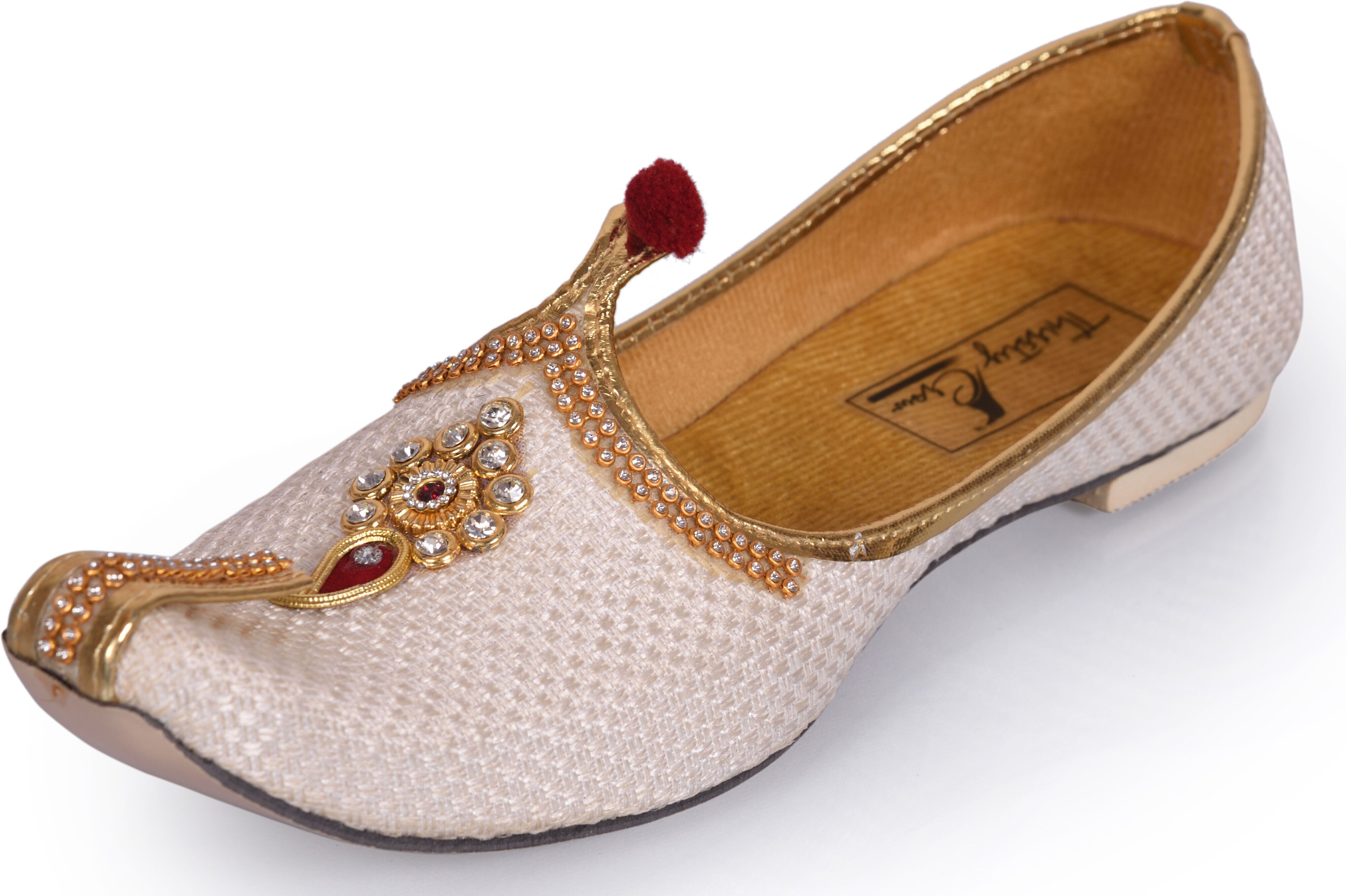North India's Traditional Ethnic Sherwani Juti Wedding Wear & Party Wear Mojaris For Men-image-7