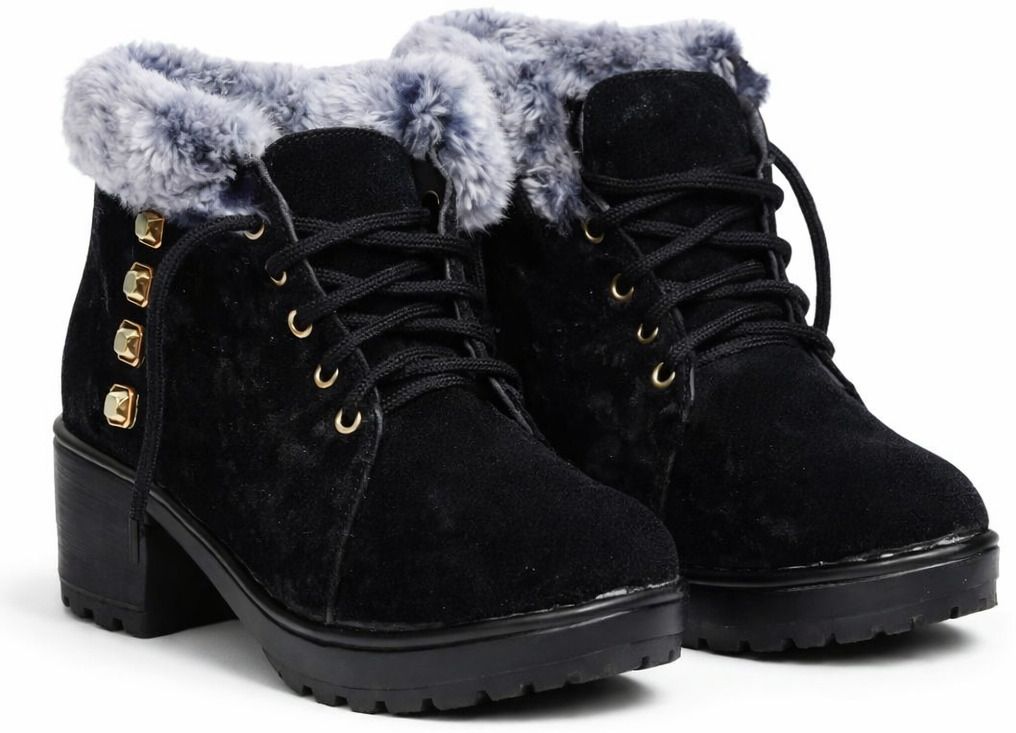 VELVET FOUR BUTTON Boots For Women-image-40