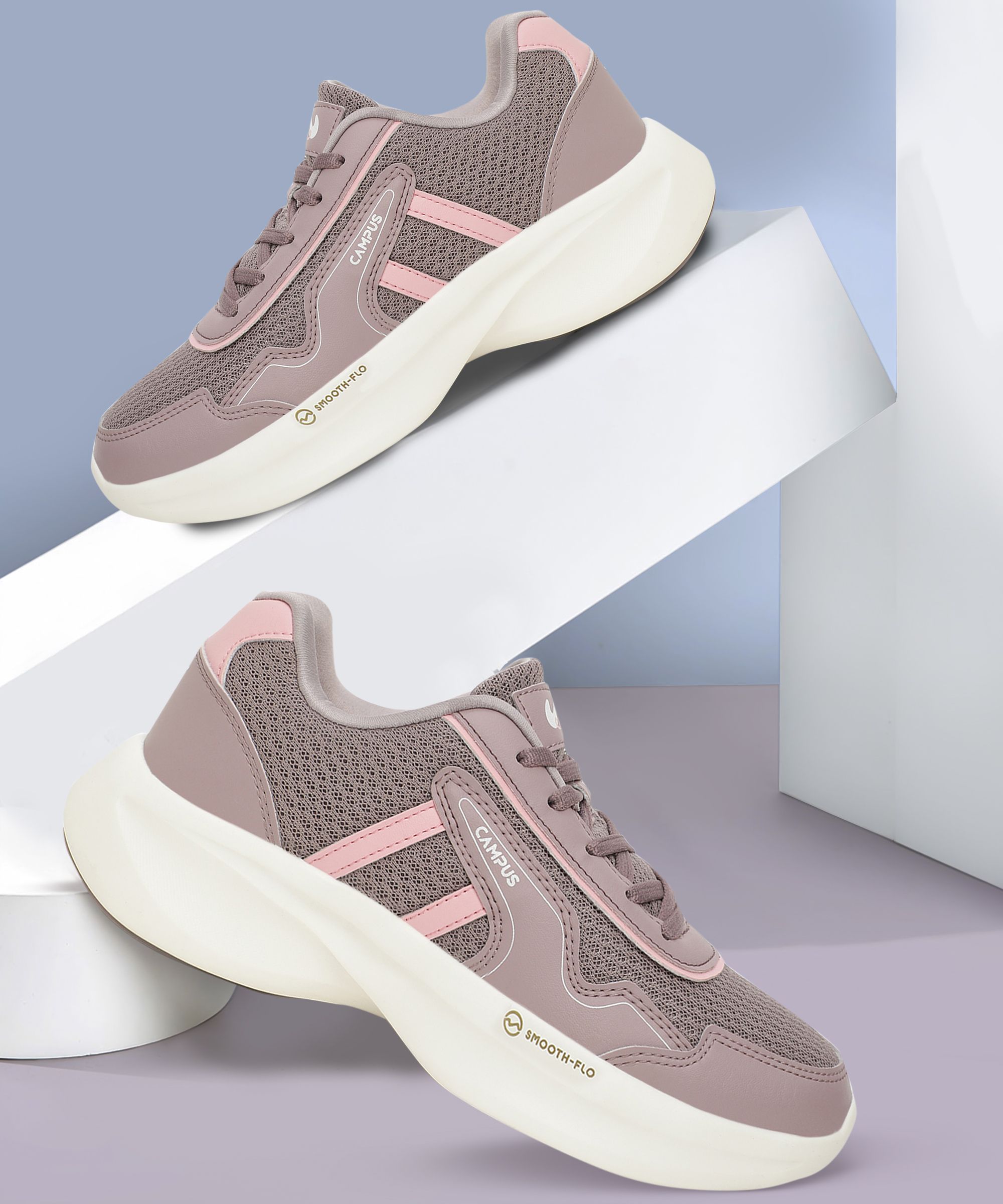 HALL Casual Shoes | Memory Insole Cushioning | Comfortable Mesh Upper | Lace-Up Sneakers For Women-image-19