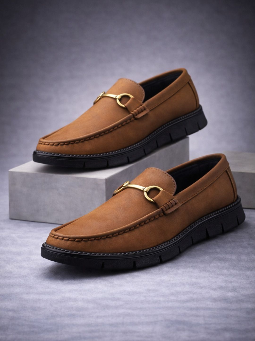 kraasa Trendy Comfortable Durable Casual Buckle Loafers For Men-picture-47