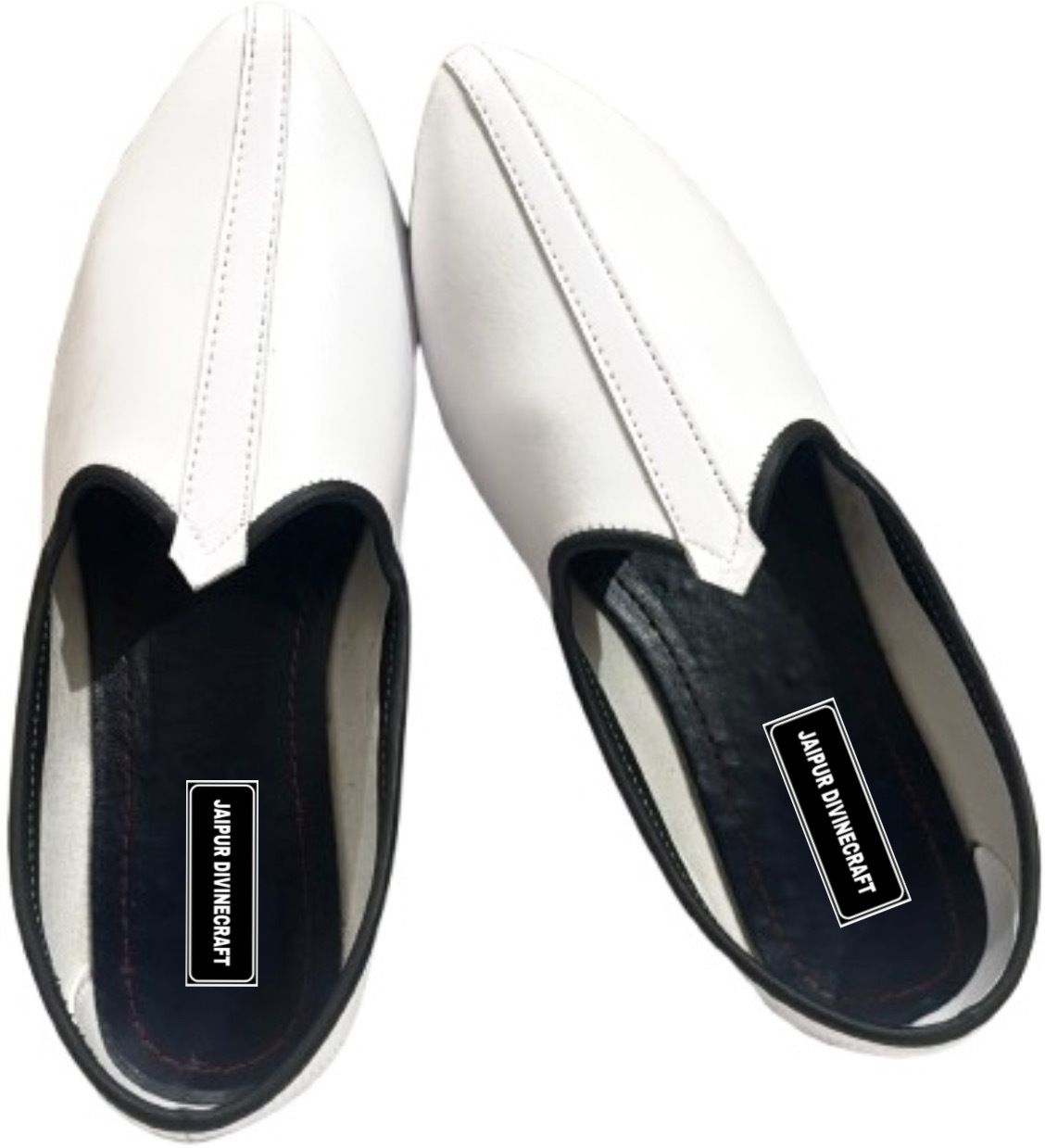 jaipur divinecraft Men's Jalsa Jutti,Jutis For Men WHITE Slip On For Men-picture-7