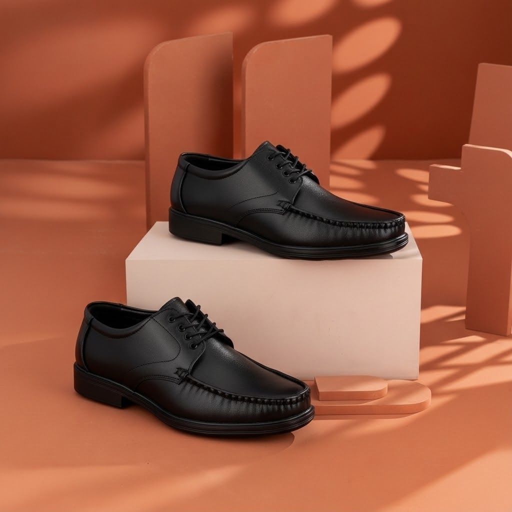zuliva Premium Black Formal Derby Shoes for Men Corporate Casuals For Men-picture-21