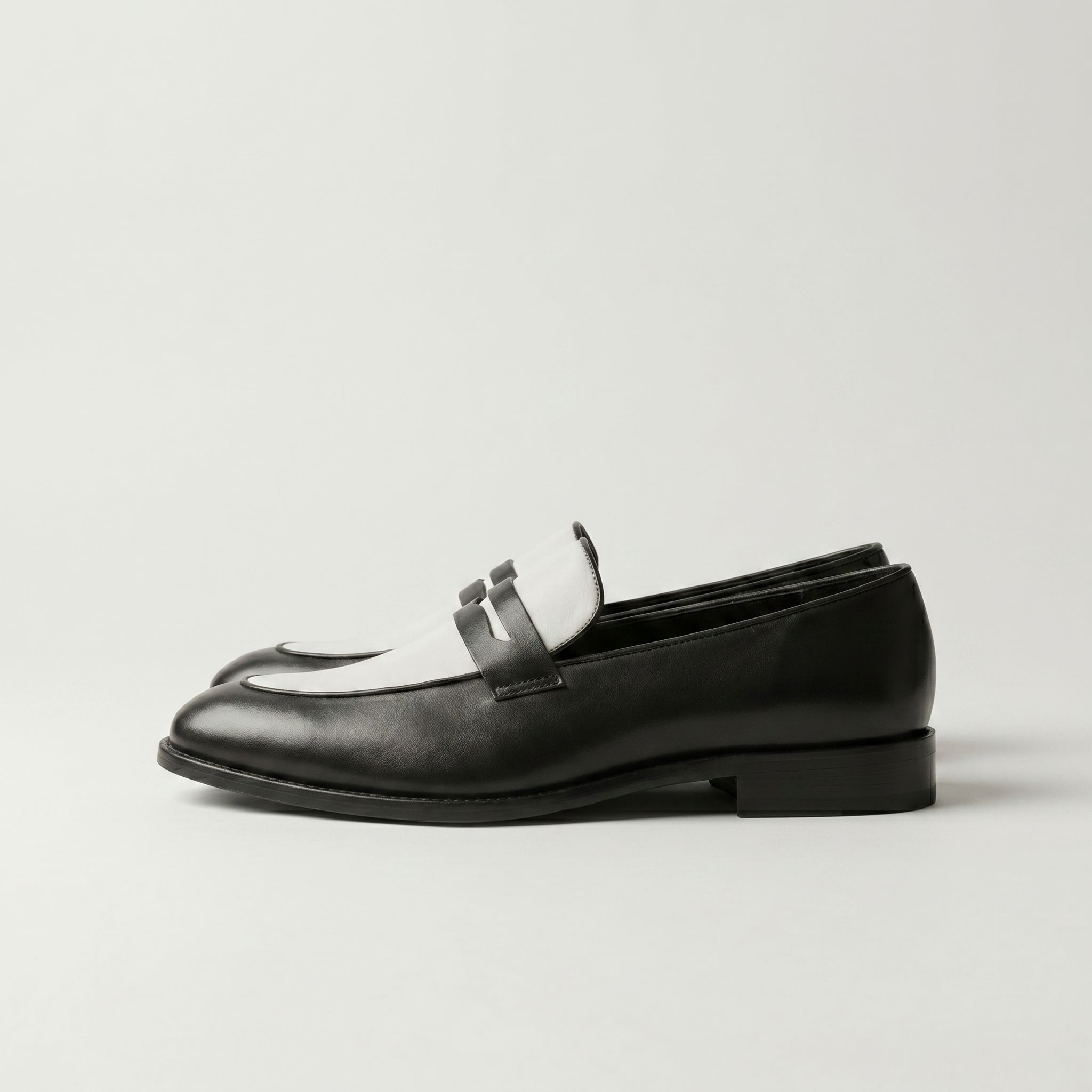 good people Bicolor Penny Loafer- Black Loafers For Men-picture-28