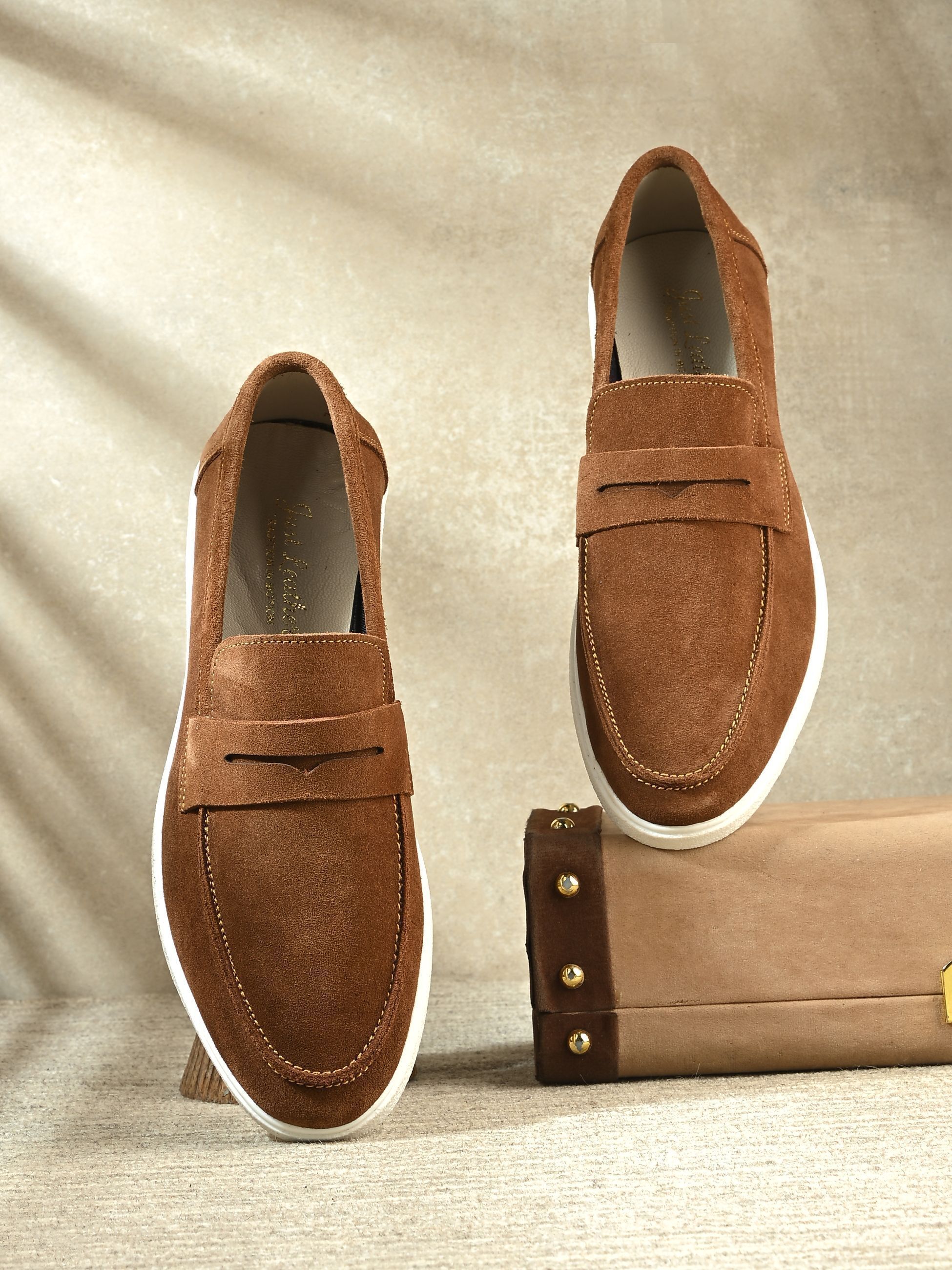 Men Suede Leather Loafers with Bow -Cushioned Comfort, Durable & Everyday Luxury Loafers For Men-image-25